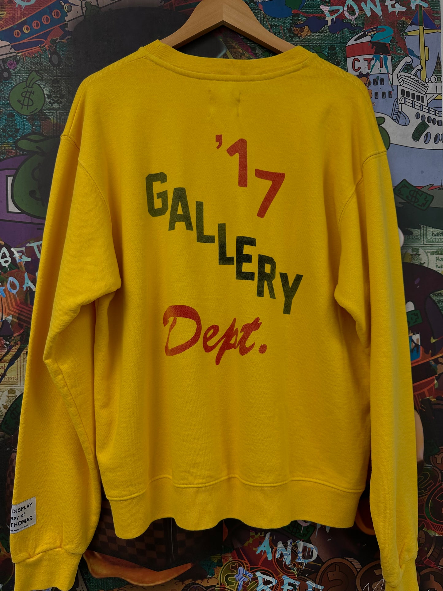 gallery Dept Crewneck Yellow Boxer Large New