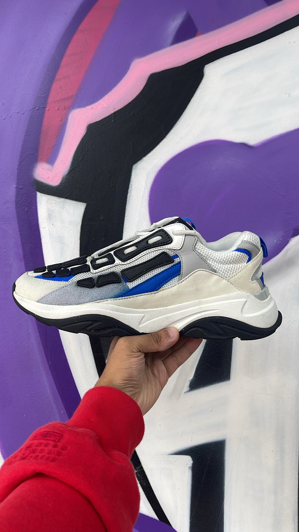 Amiri Blue White Bone Runner Sneakers