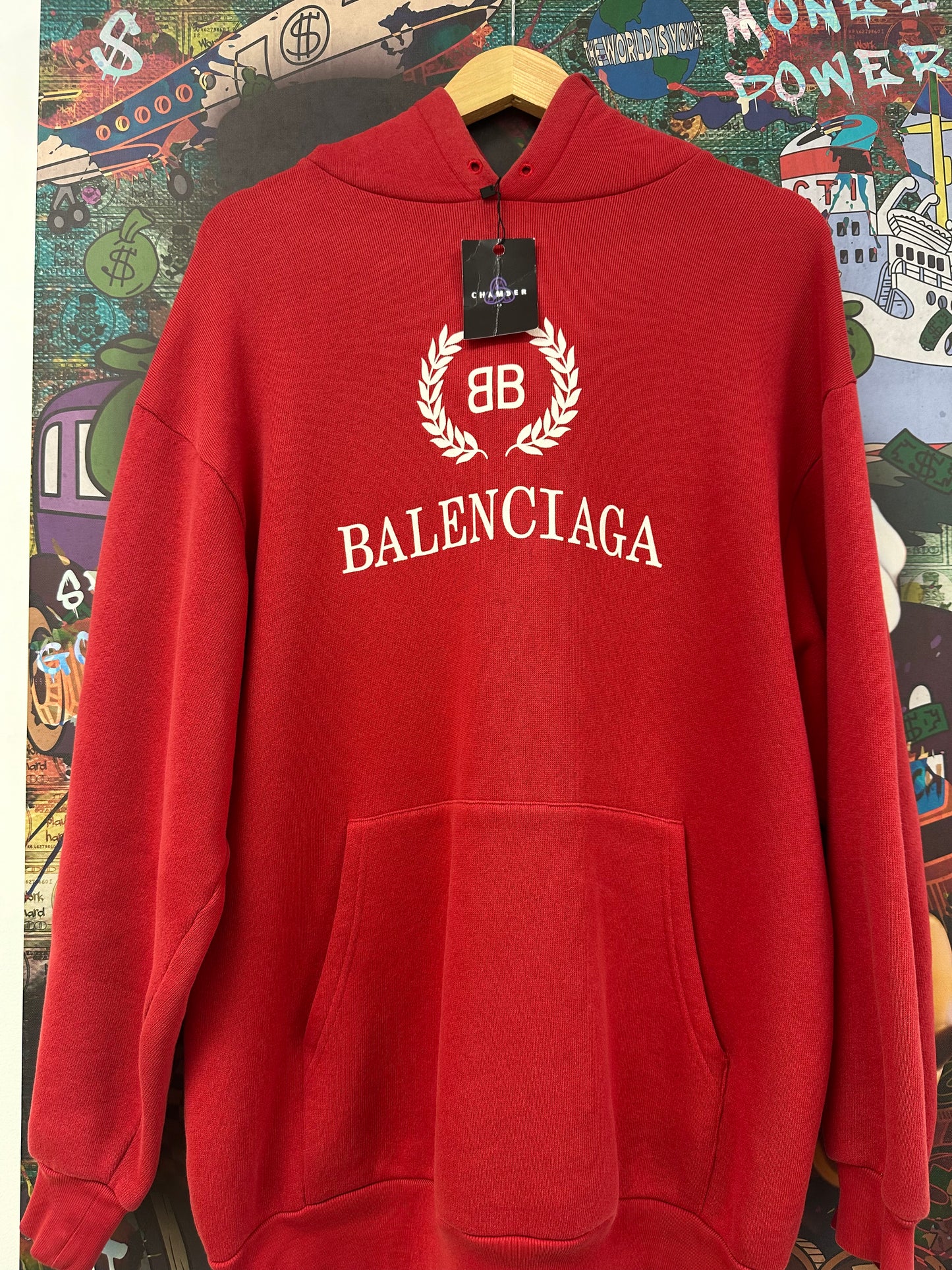 Balenciaga Hoodie Red Small Used