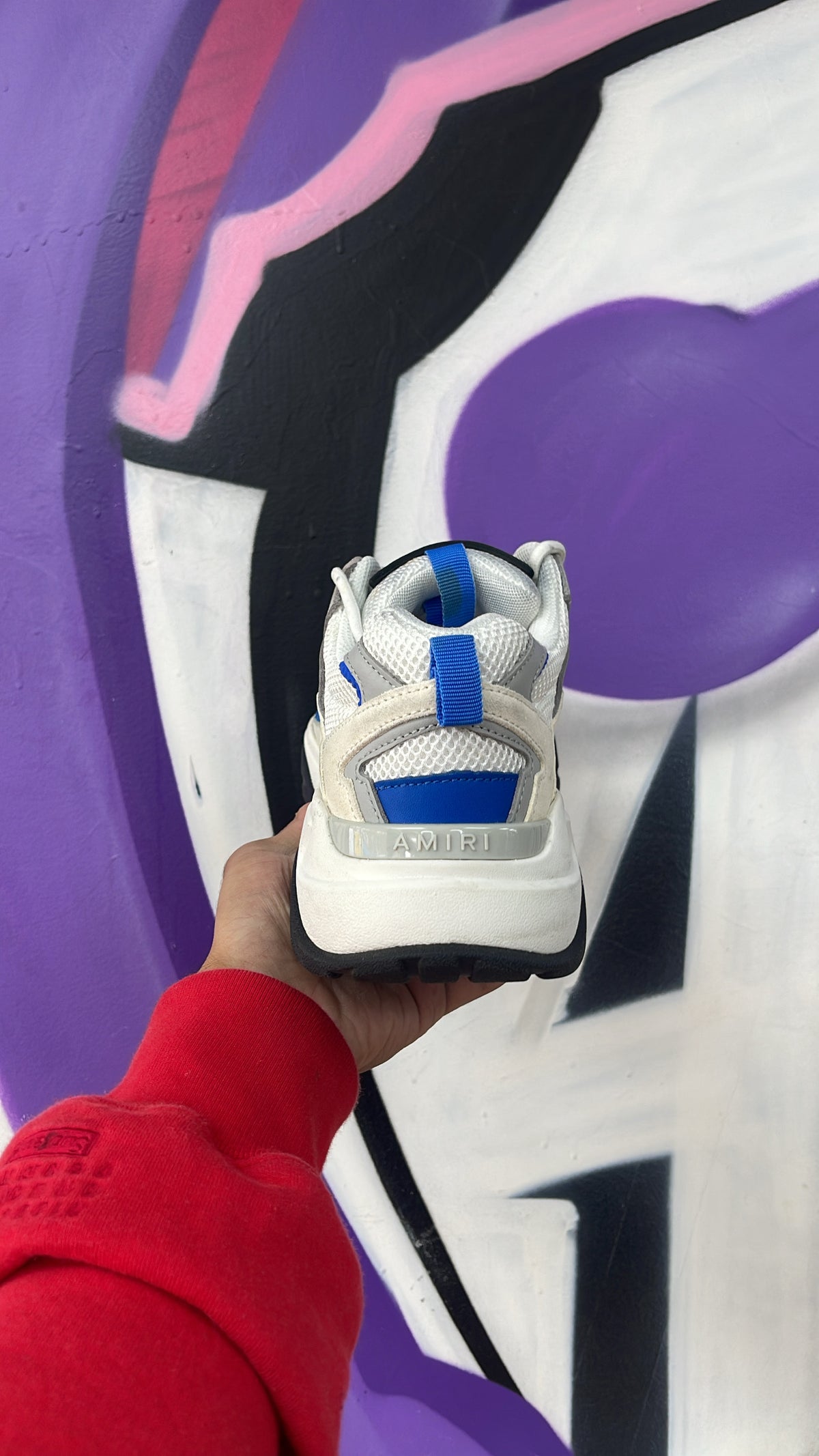 Amiri Blue White Bone Runner Sneakers
