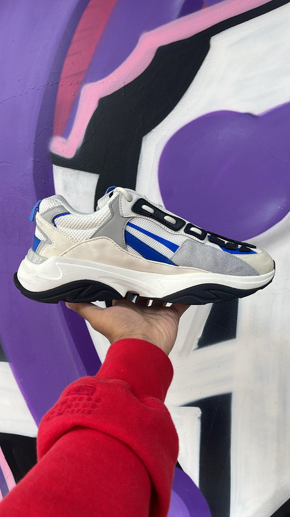 Amiri Blue White Bone Runner Sneakers