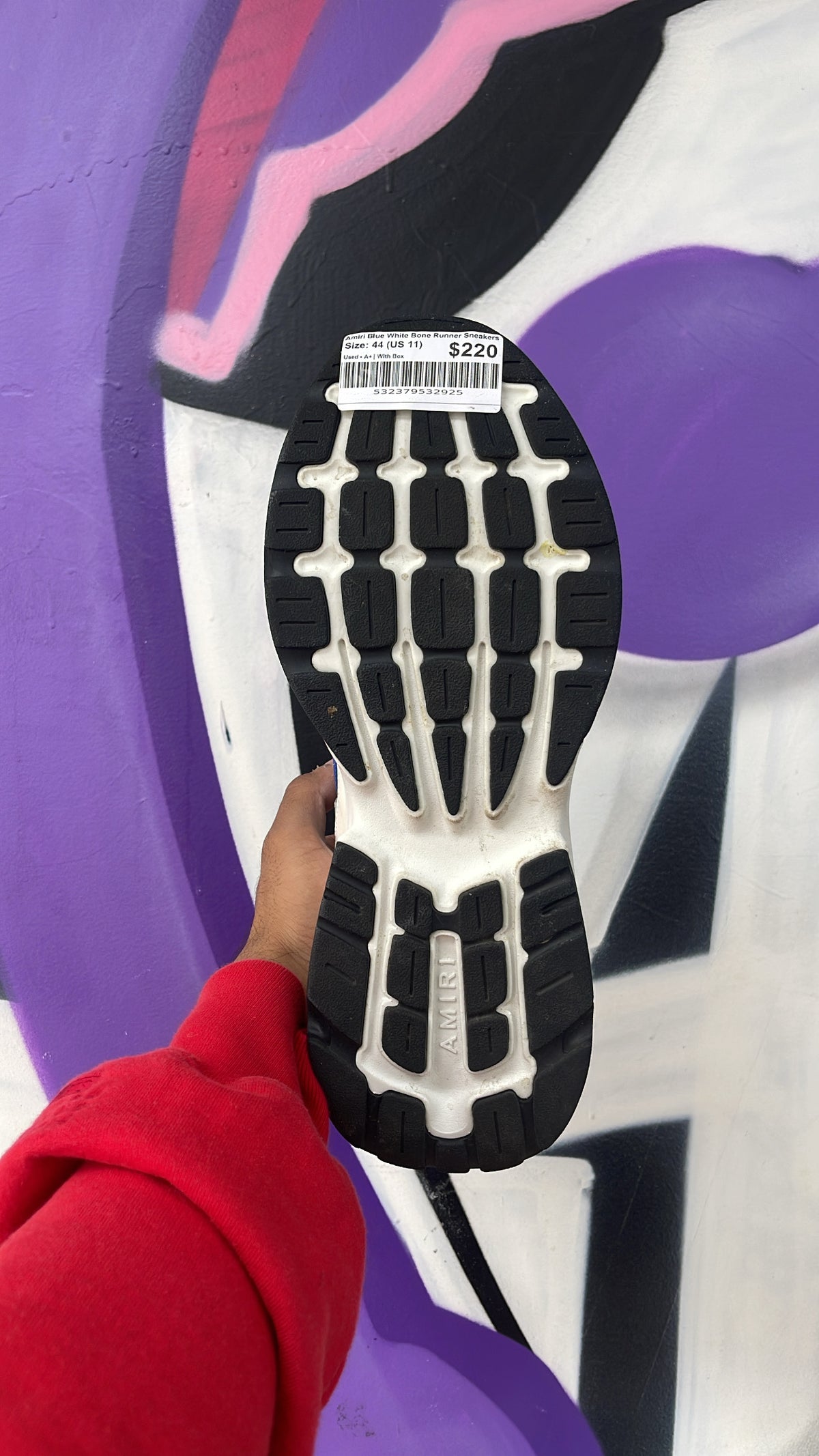Amiri Blue White Bone Runner Sneakers