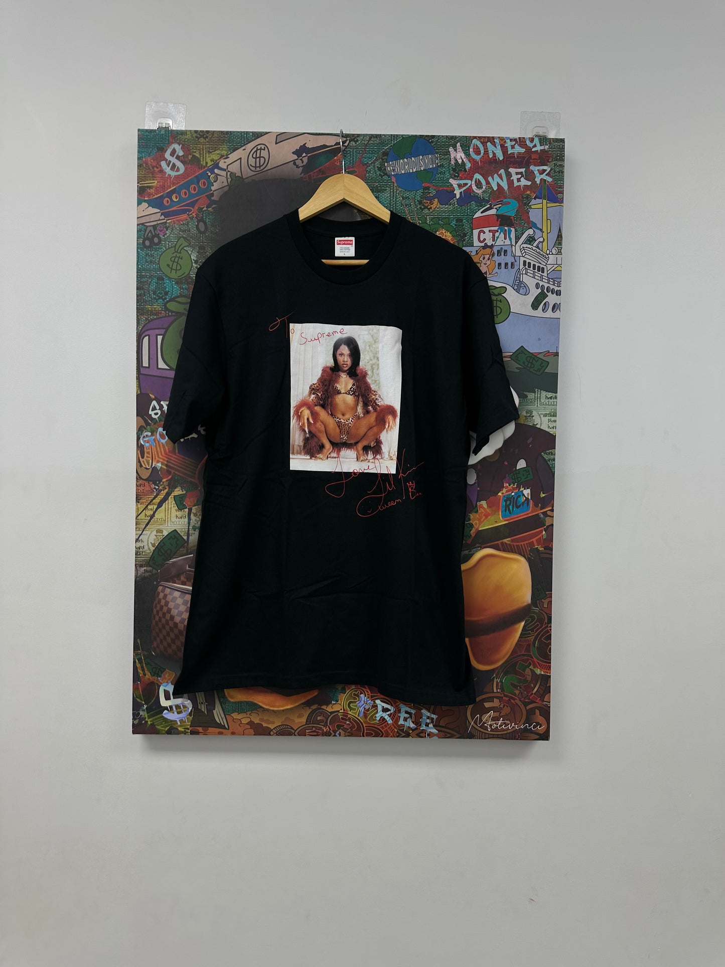 Supreme Lil Kim Tee Black New Large In Plastic