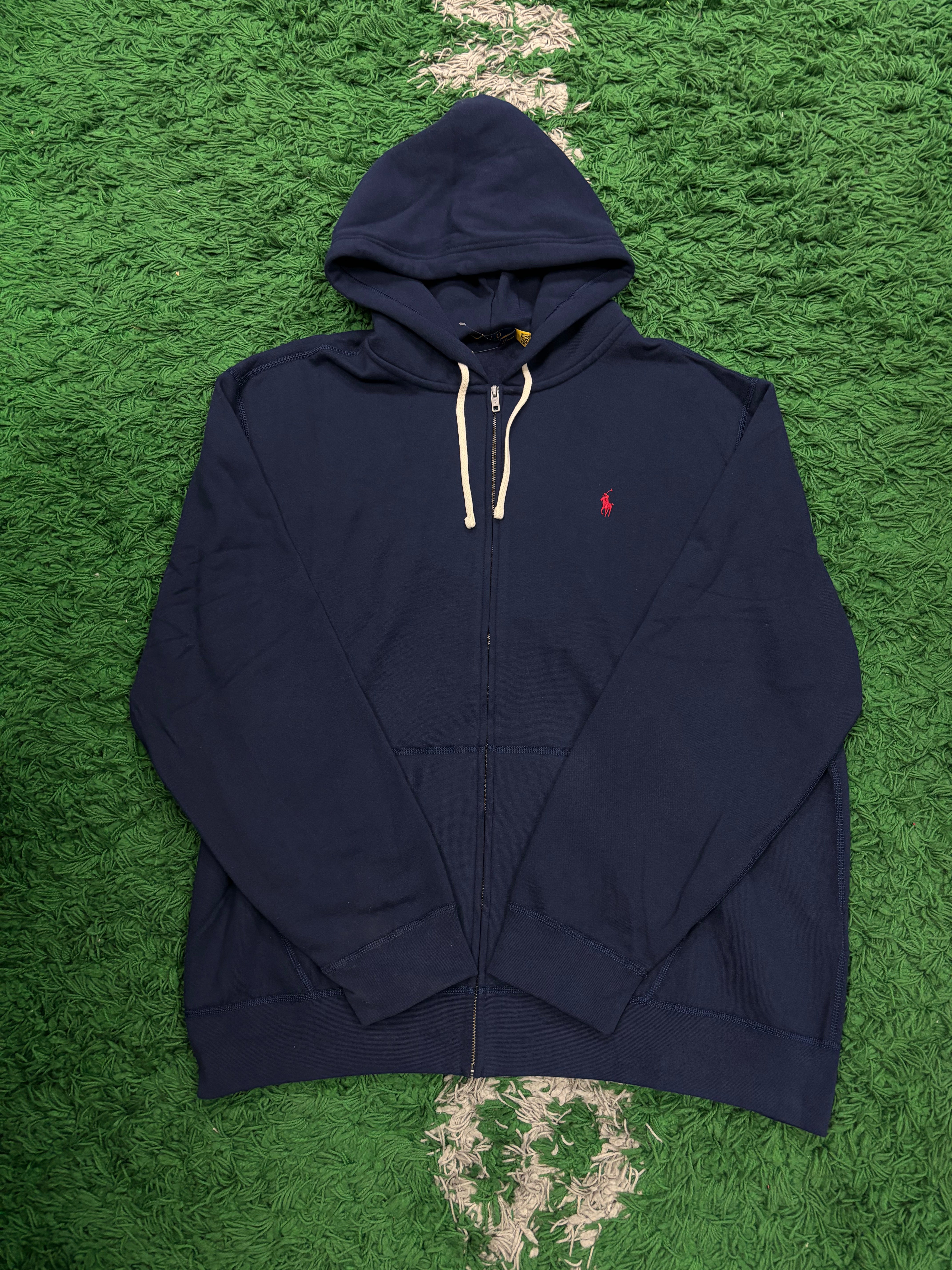 Polo Zip Up Navy Red New XXL With Tags