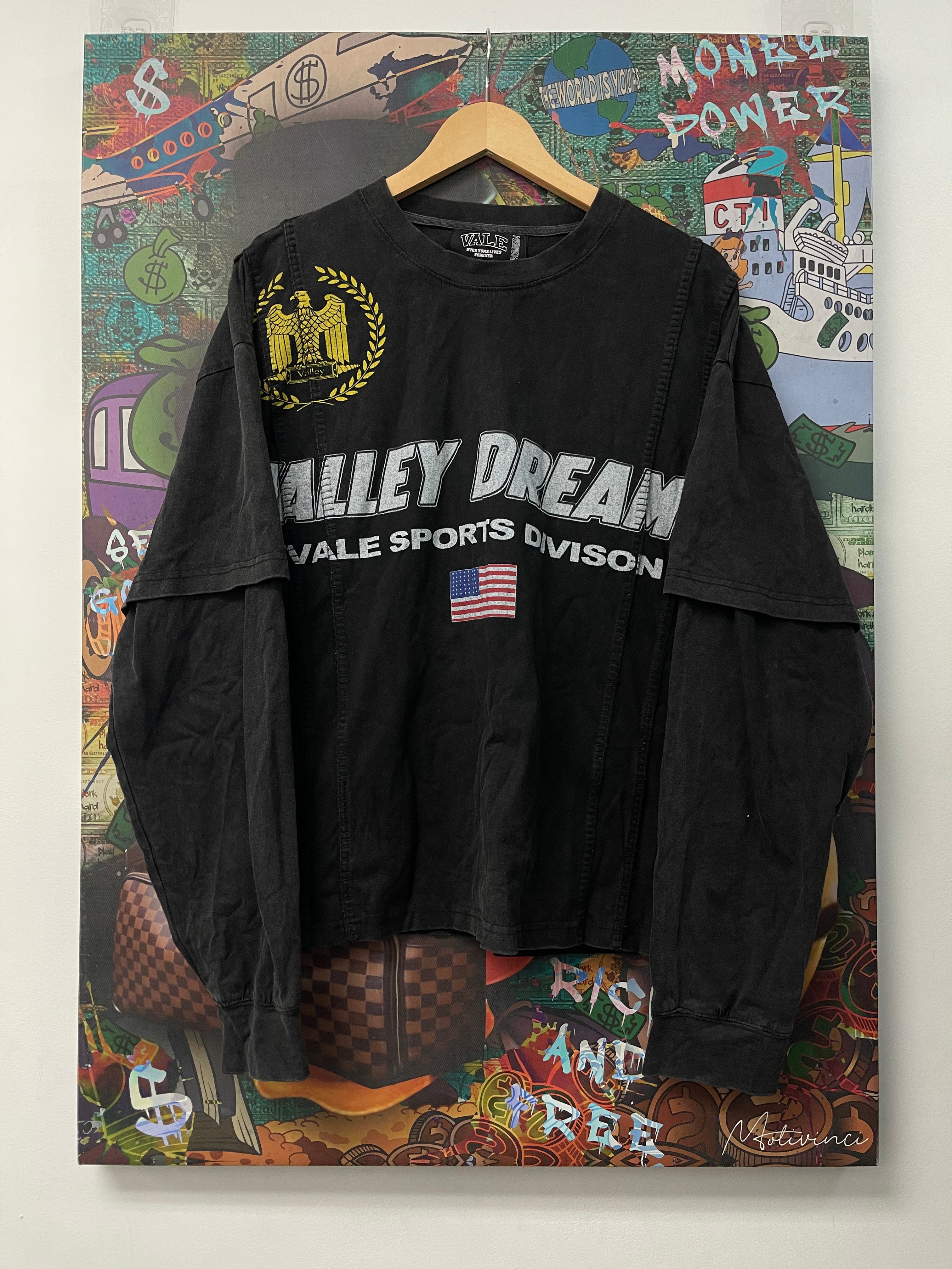 Vale Black USA Stitched LS Tee