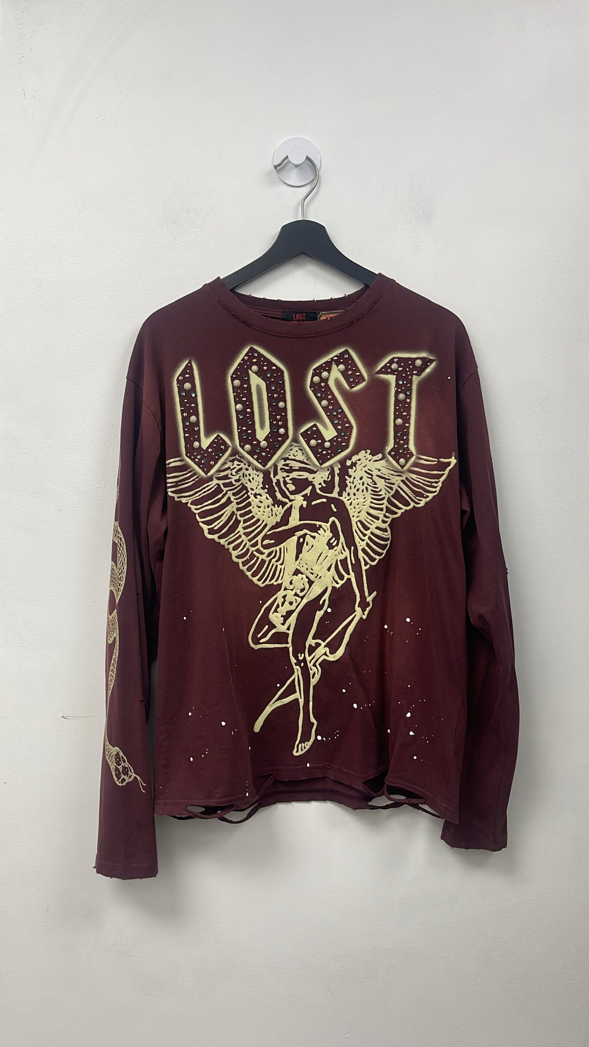 Lost Intricacy Maroon Angel Long Sleeve