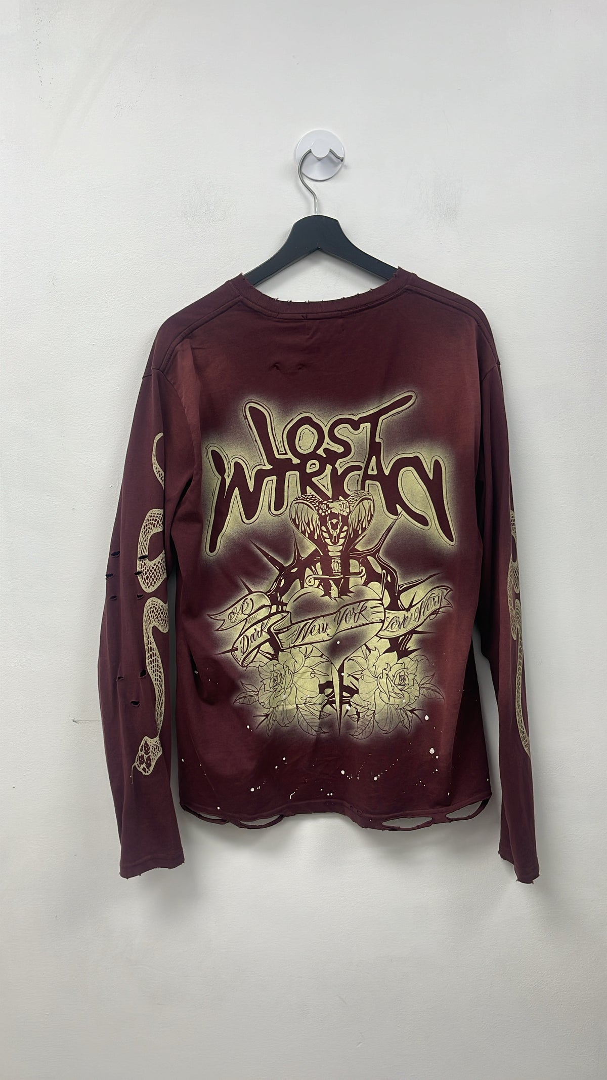 Lost Intricacy Maroon Angel Long Sleeve