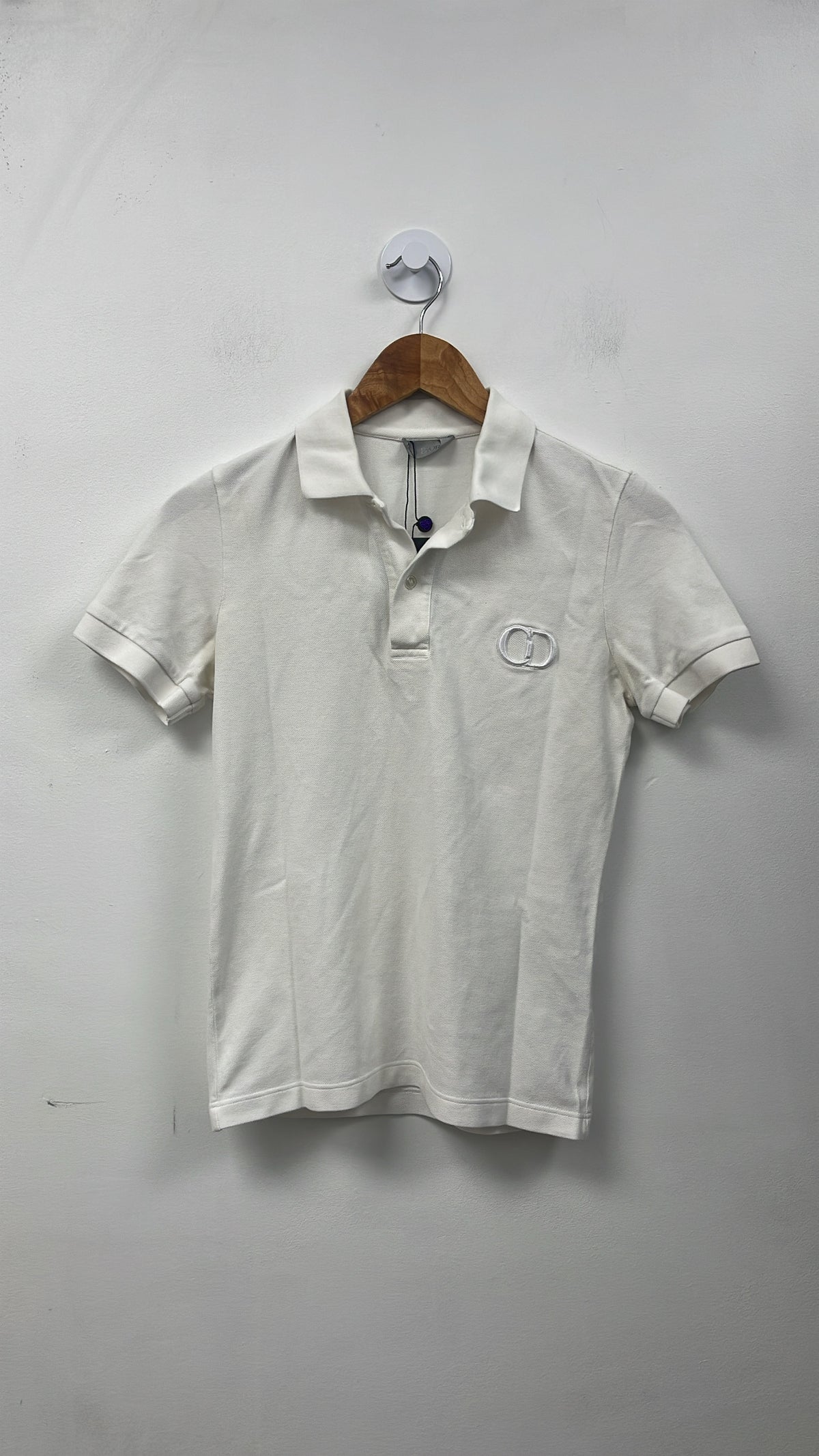 Dior White Tonal CD Logo Polo