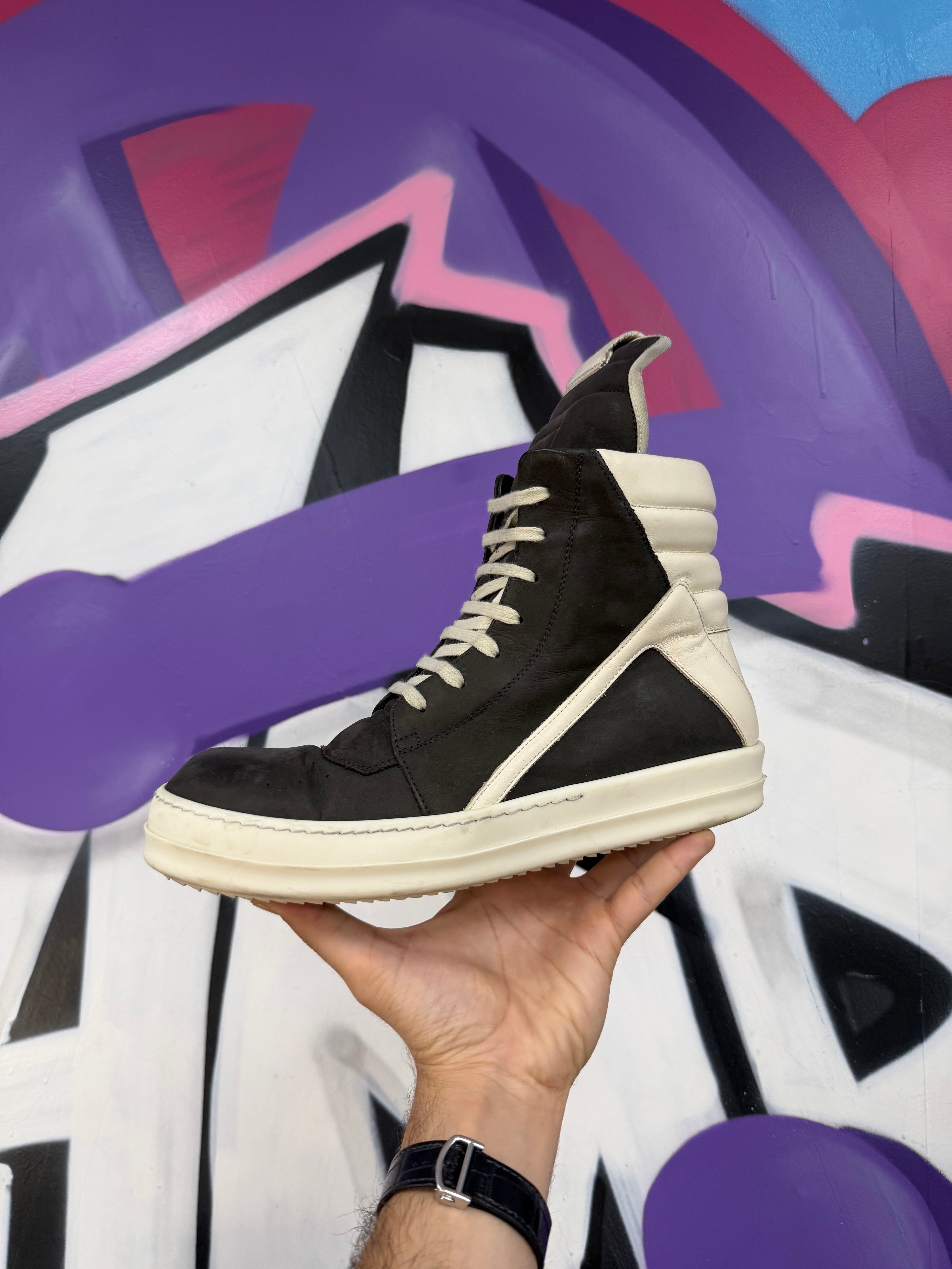 Rick Owens Dark Dust Geobasket Sneakers