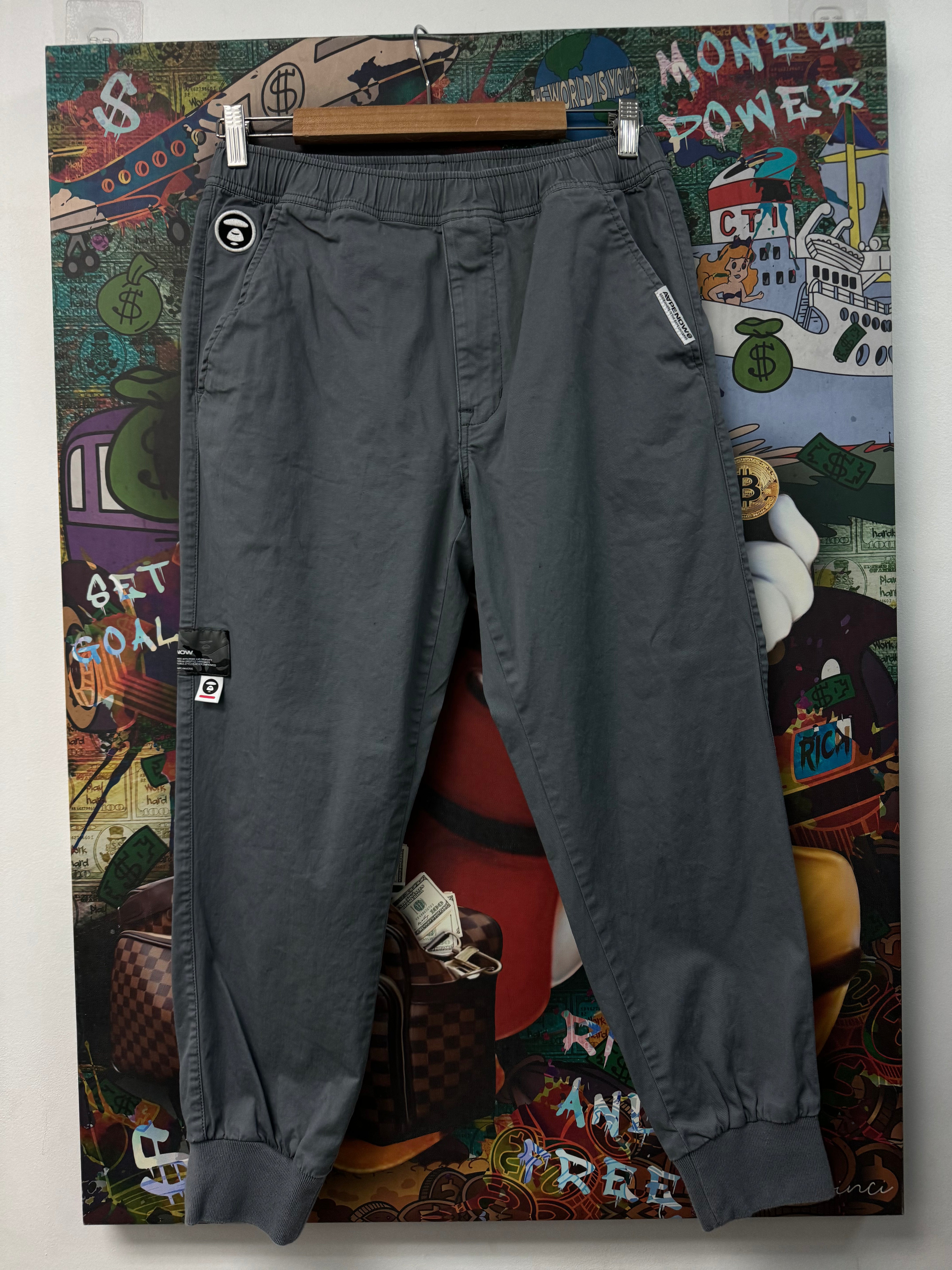 AAPE Grey Cargo Pants