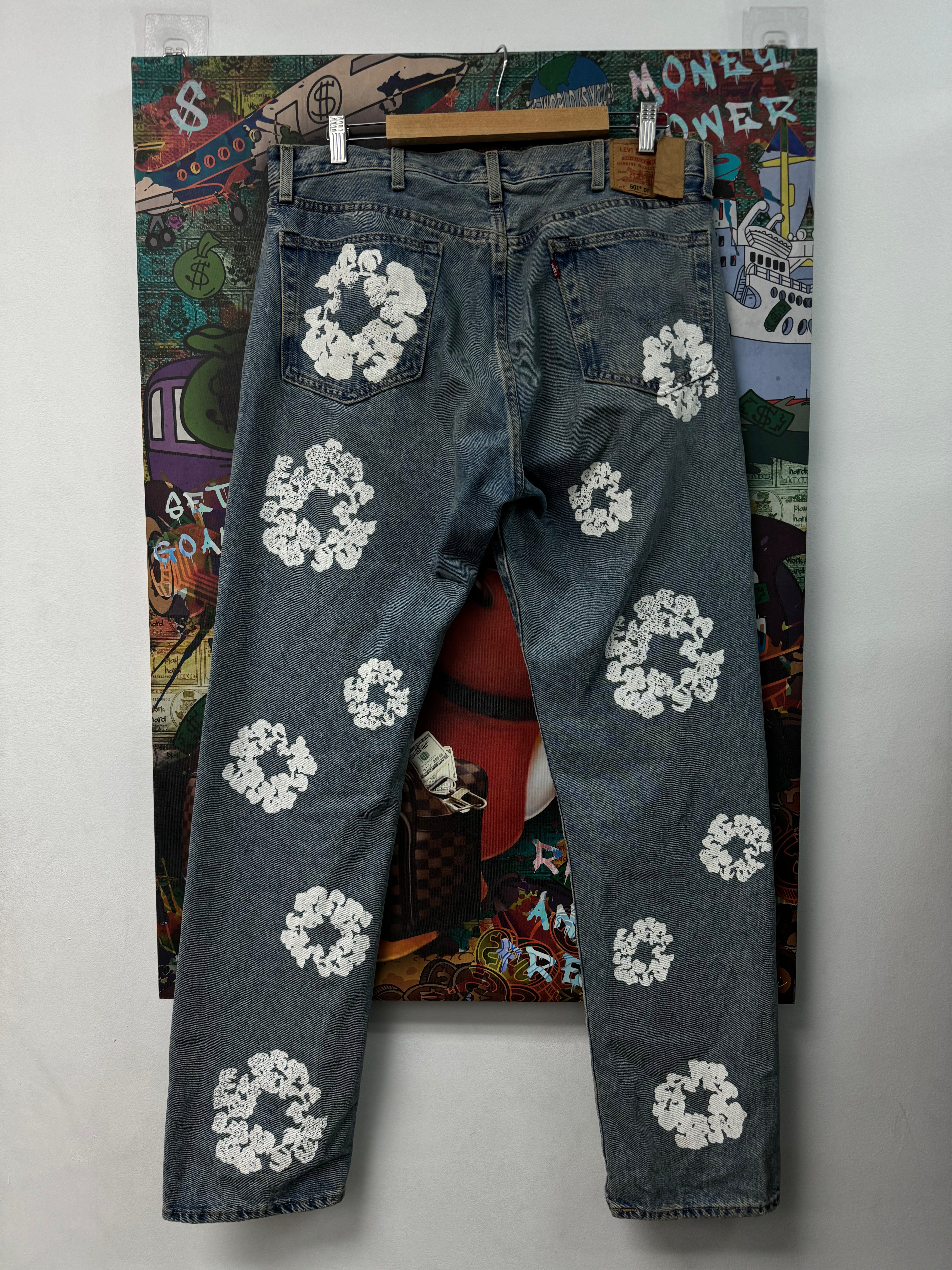 Denim Tears Light Wash Cotton Wreath Jeans