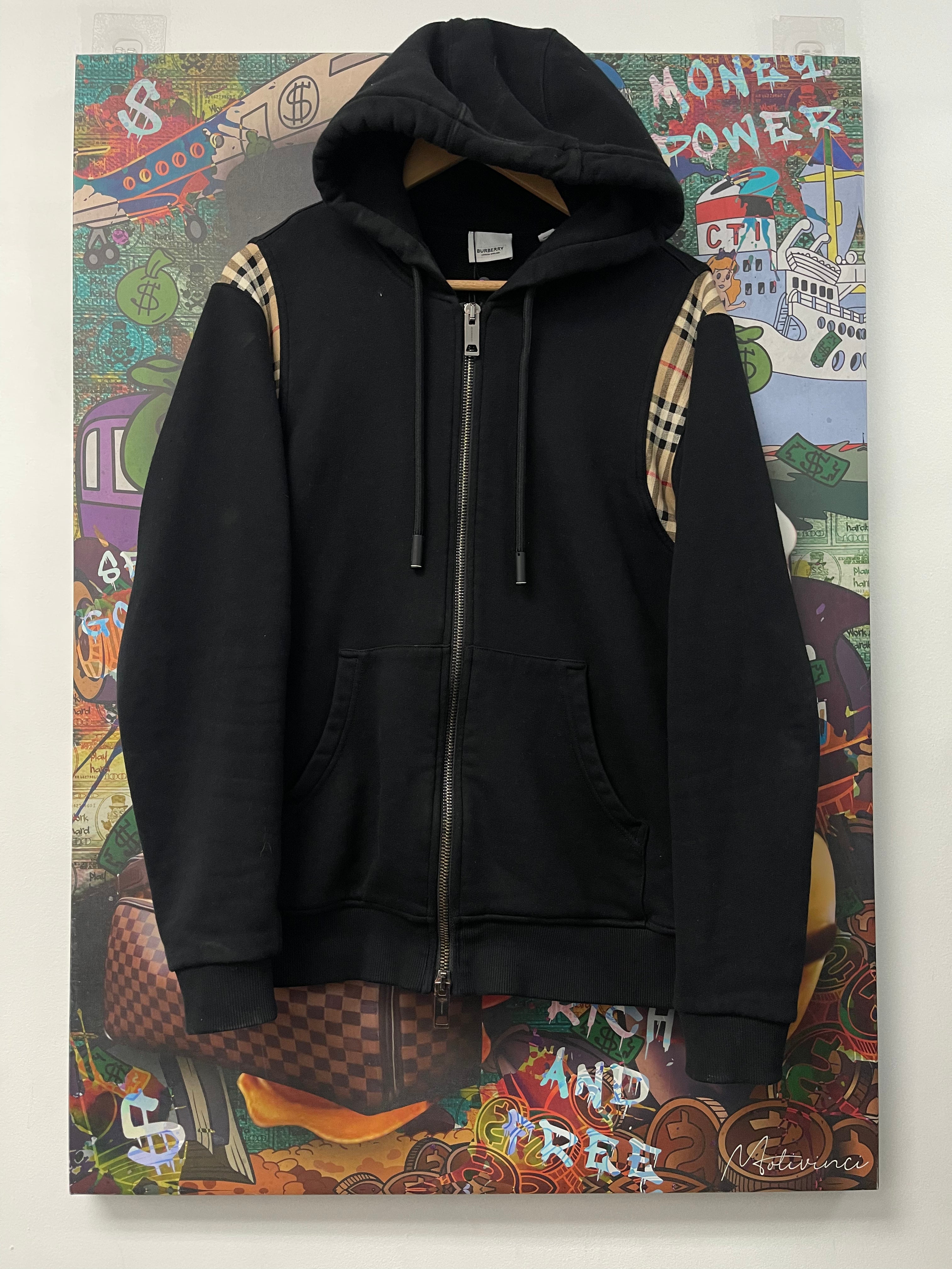 Burberry Black Monogram Zip Up Hoodie