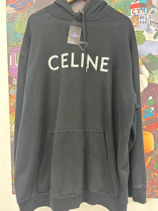 Celine Hoodie Silver Button size:Xl Used