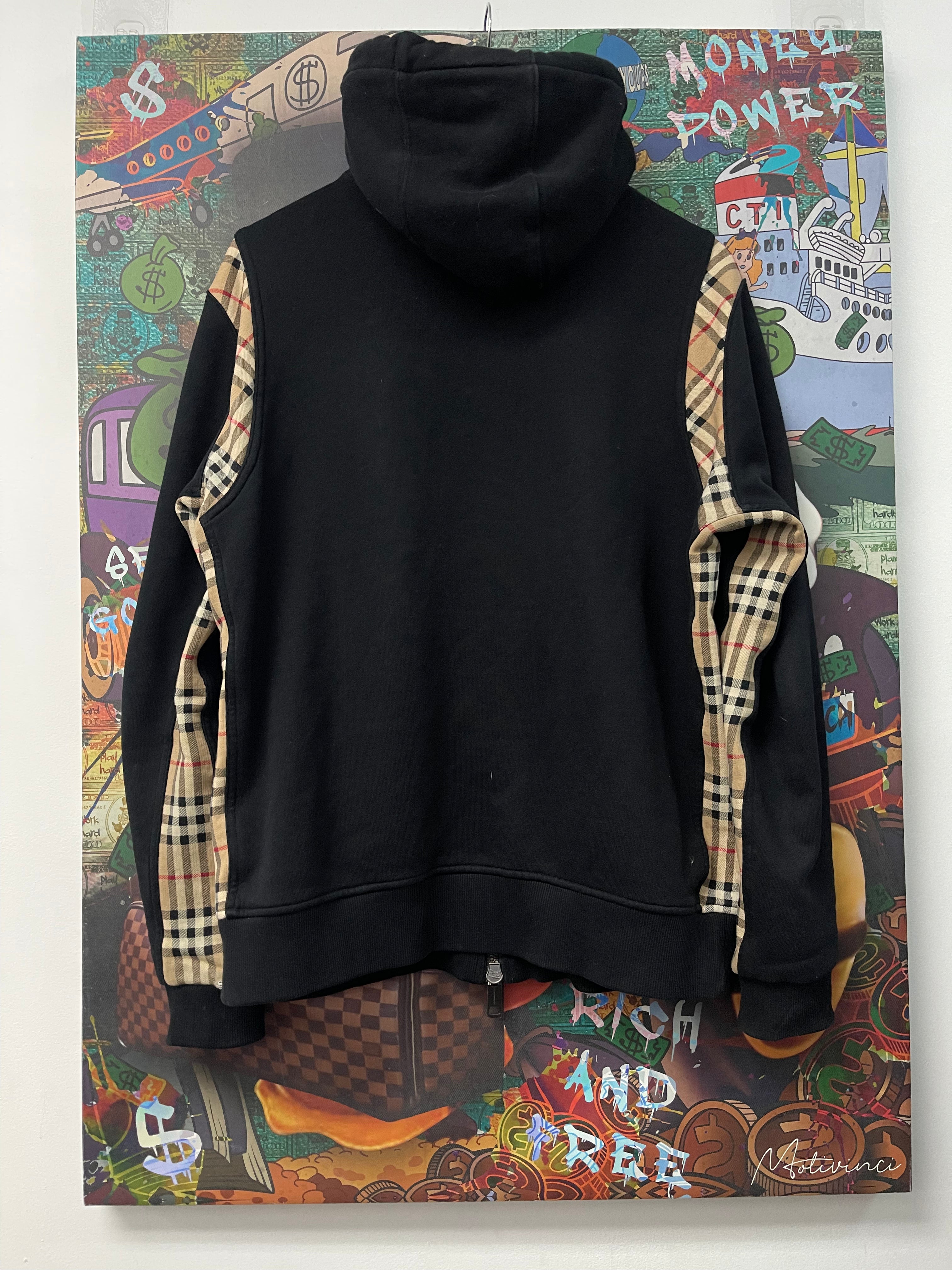 Burberry Black Monogram Zip Up Hoodie