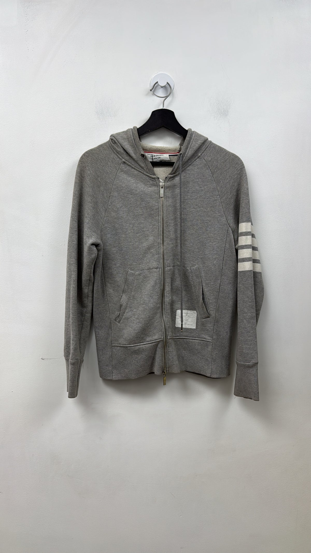 Thom Browne Grey 4 Bar Zip Up (1) Hoodie
