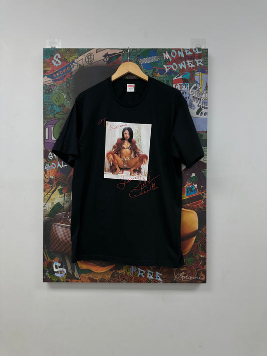 Supreme Lil Kim Tee Black New Large In Plastic