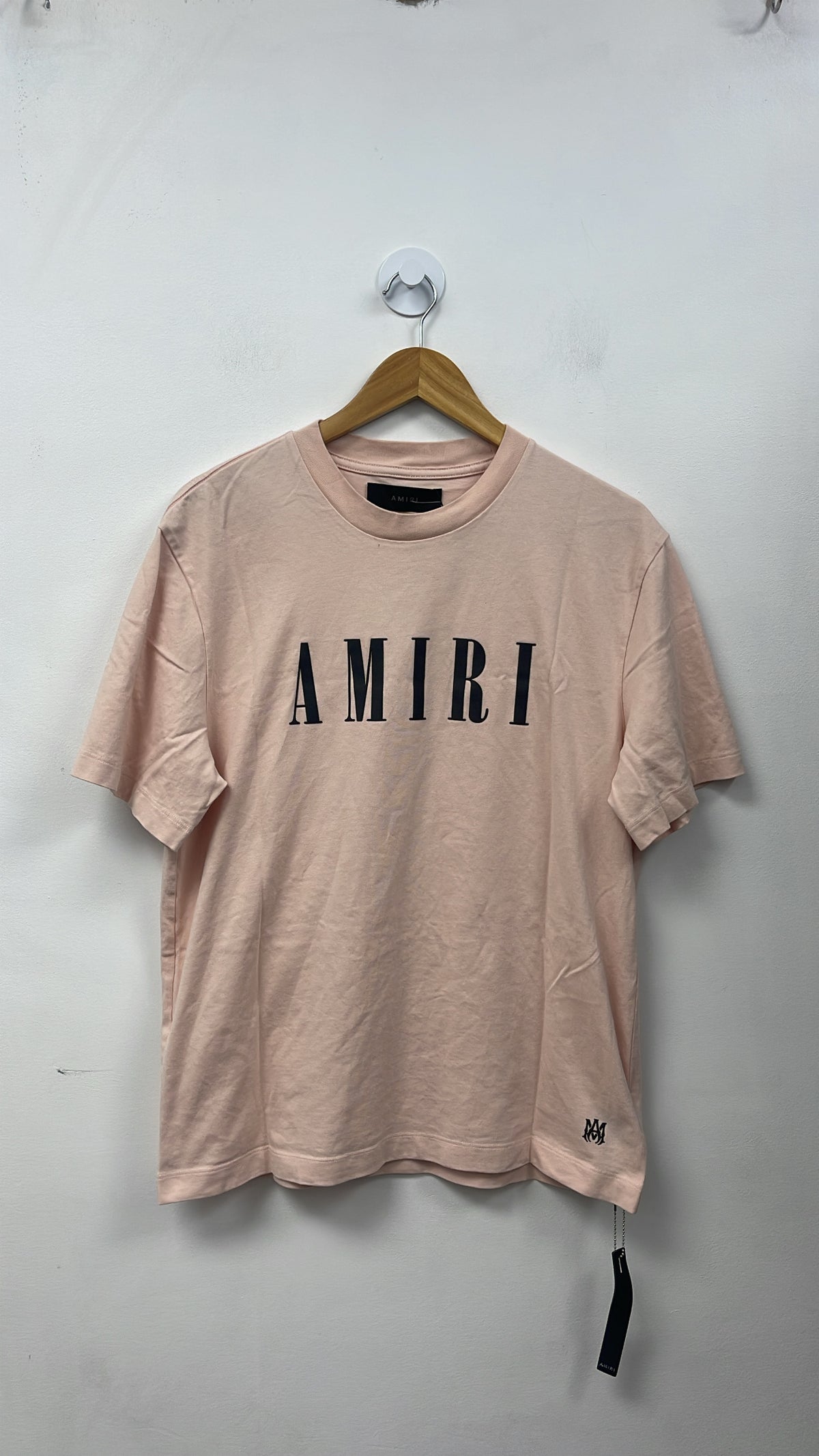 Amiri Pink Black Core Logo Tee