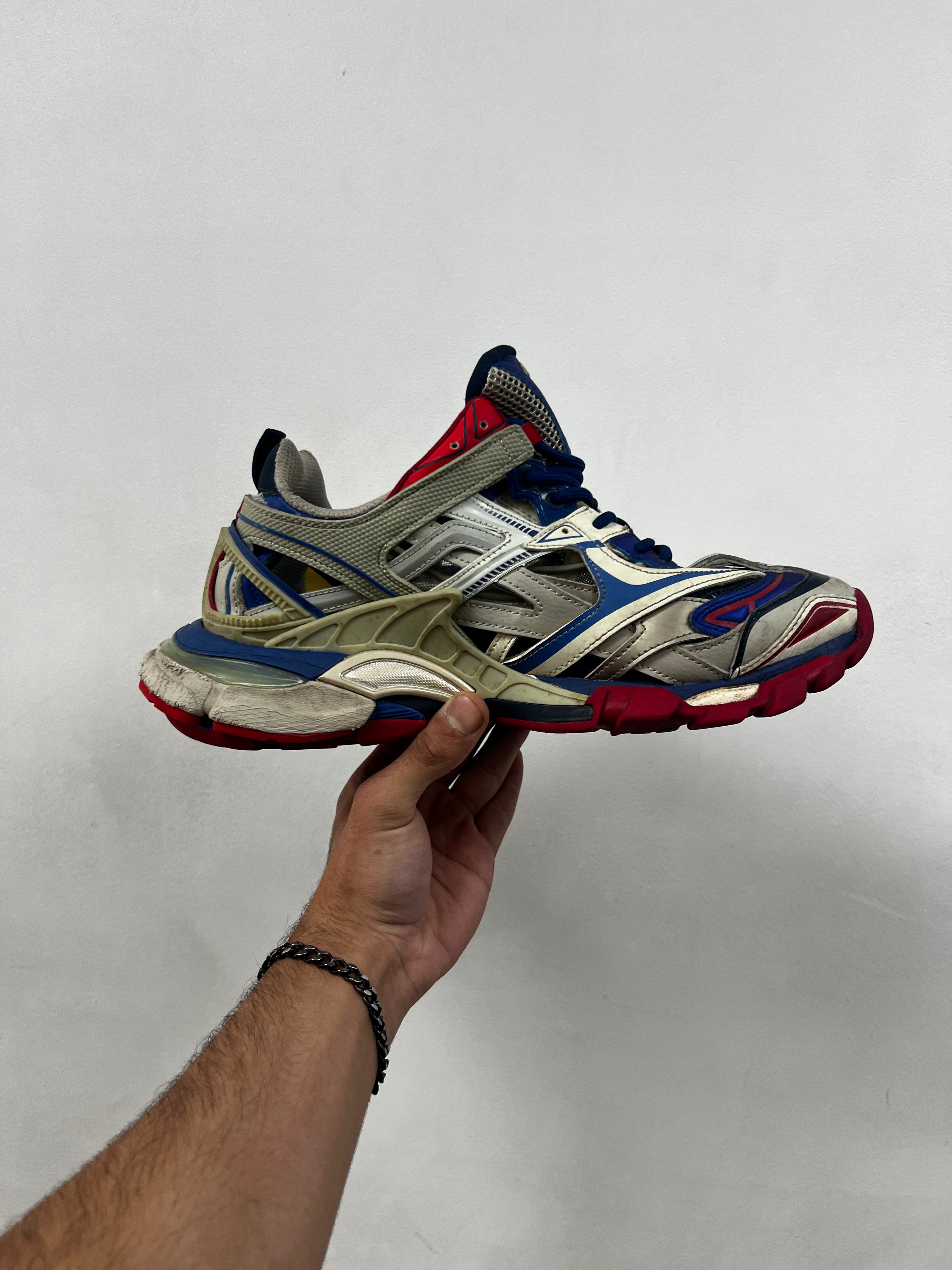 Balenciaga Blue Red Track 2 Sneakers