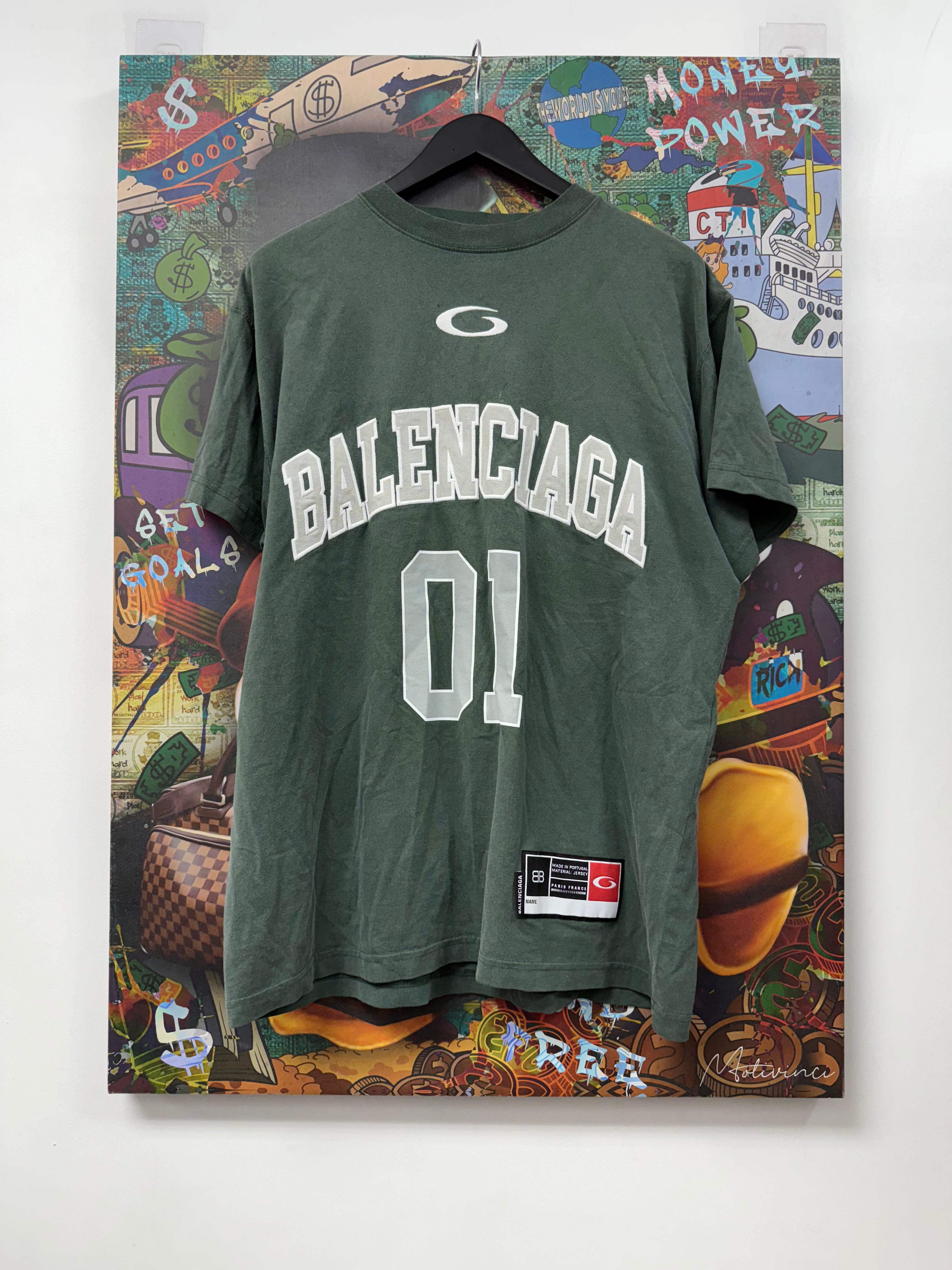 Balenciaga Green Grey Sportswear 01 Tee