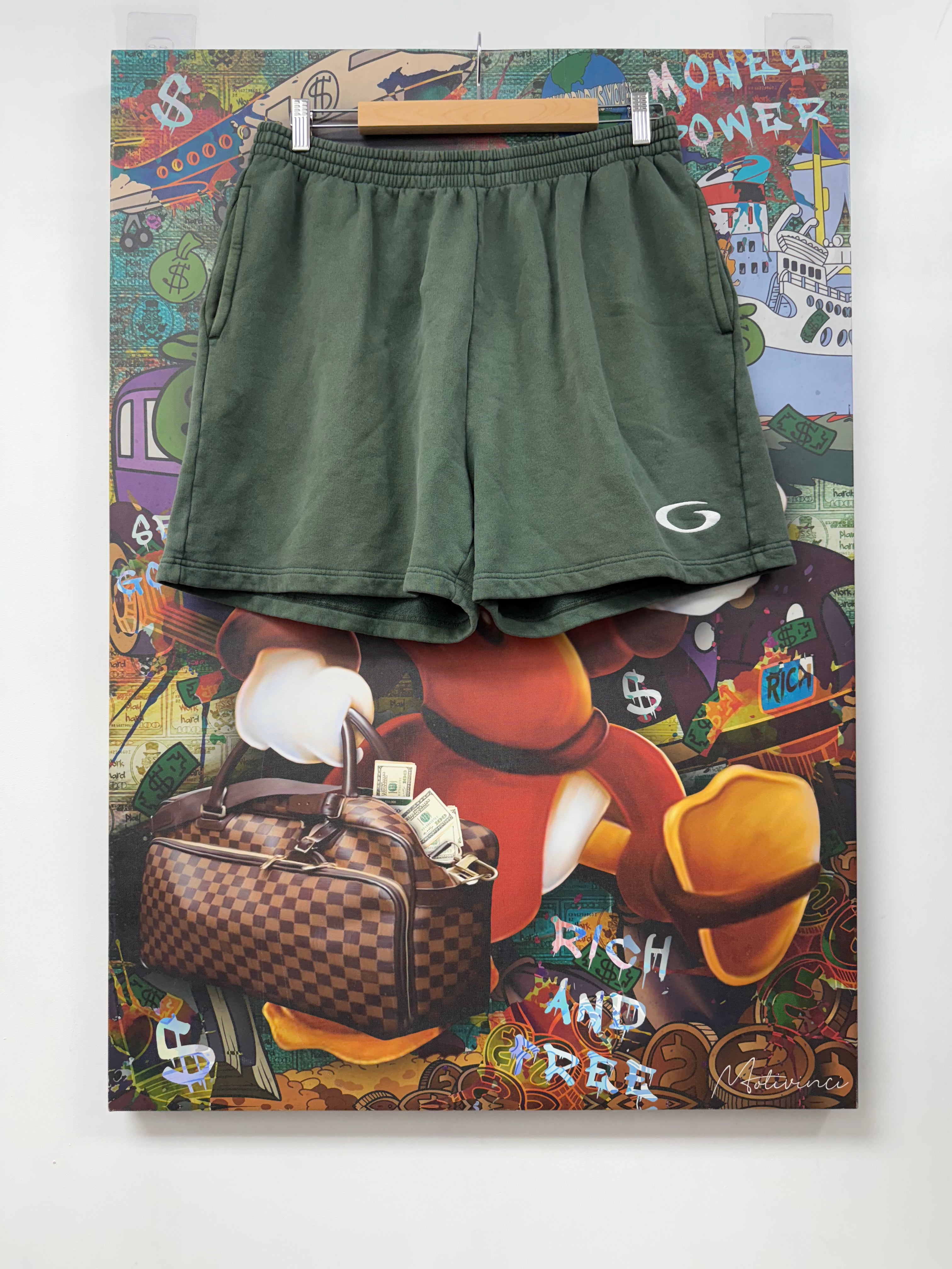 Balenciaga Green Grey Sportswear 01 Shorts