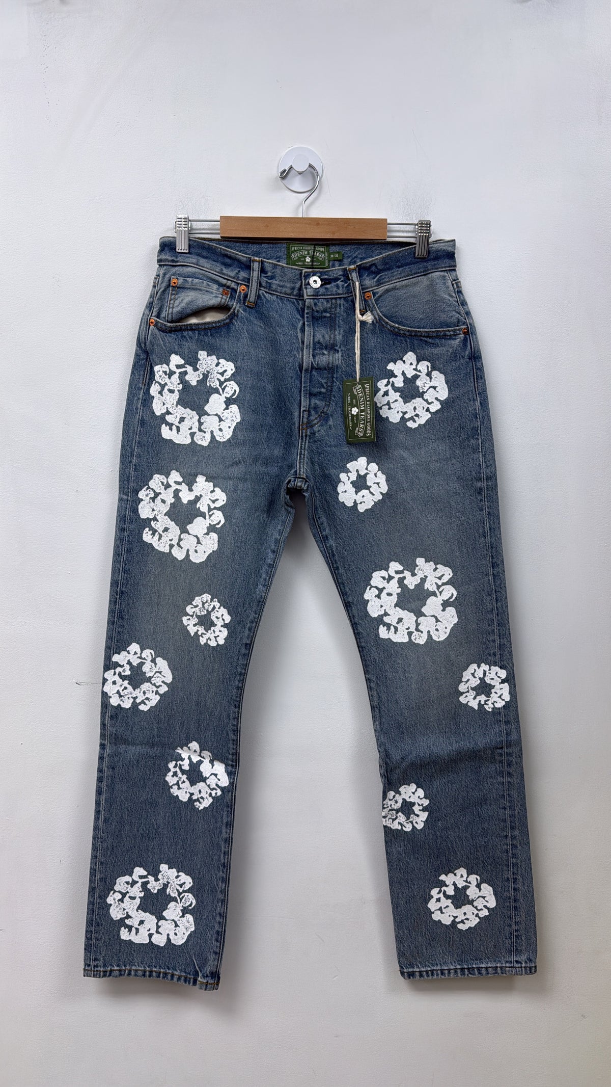 Denim Tears Light Wash Cotton Wreath Jeans
