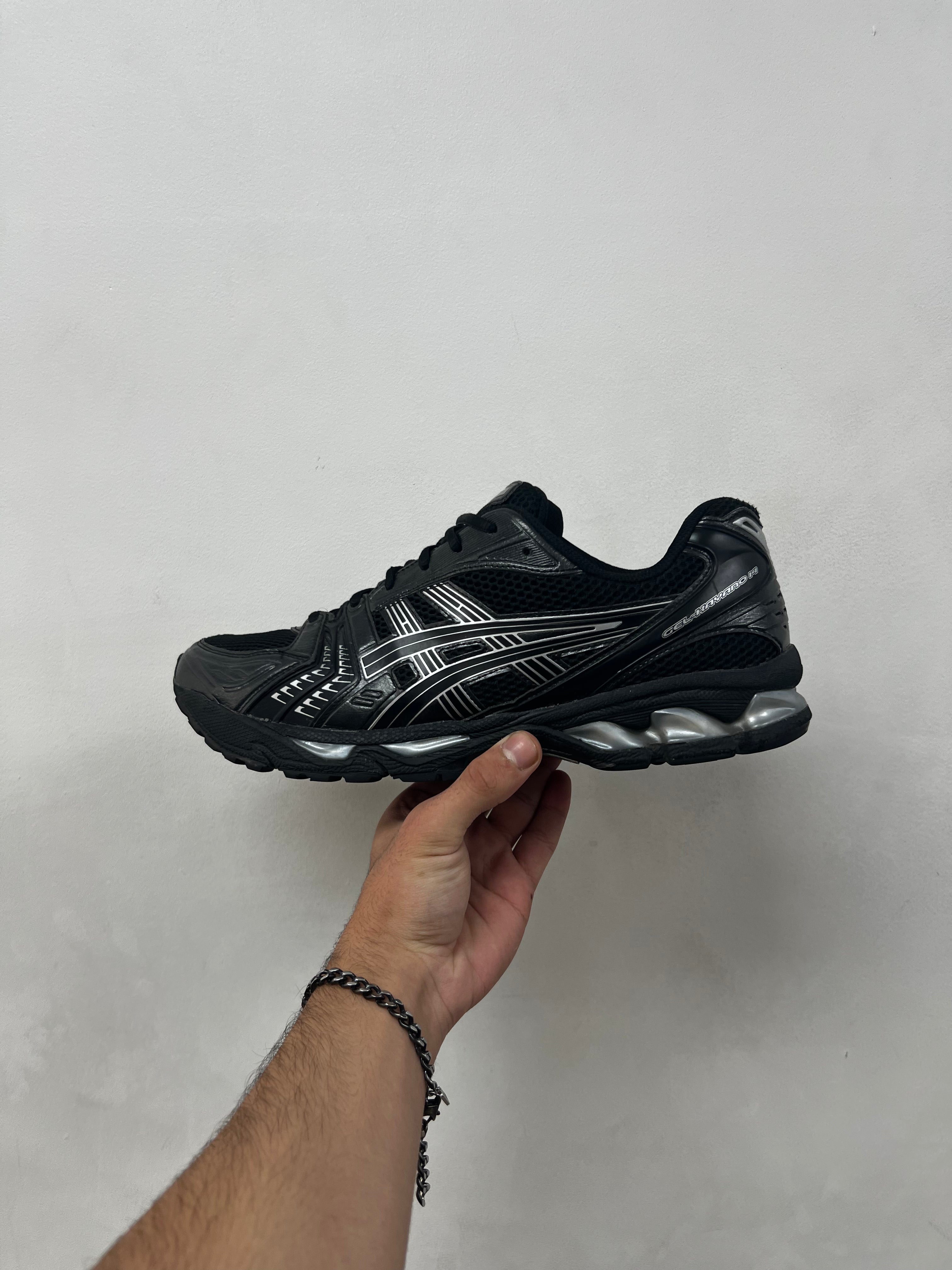 ASICS Black Pure Silver Kayano 14 Sneakers