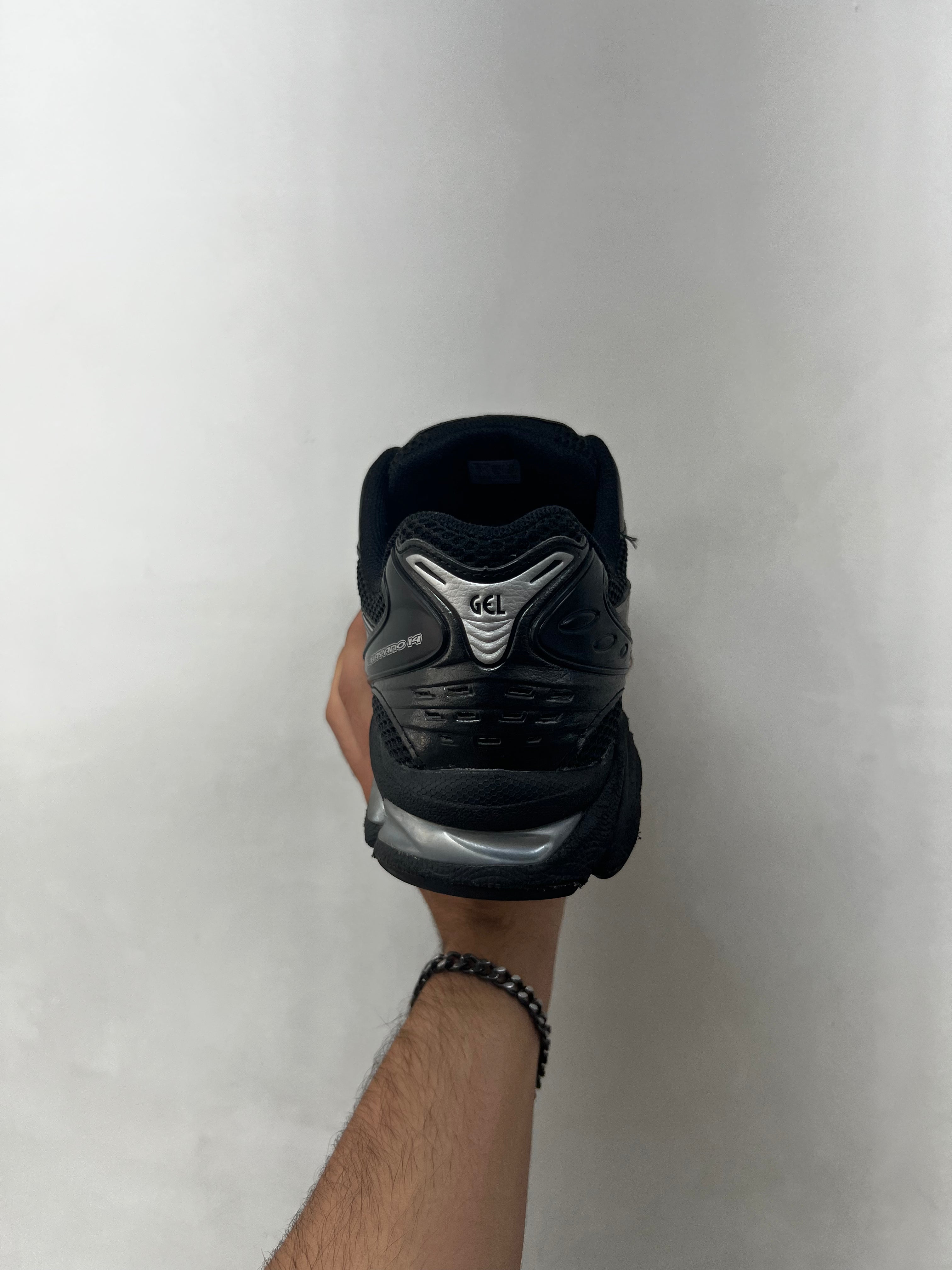 ASICS Black Pure Silver Kayano 14 Sneakers