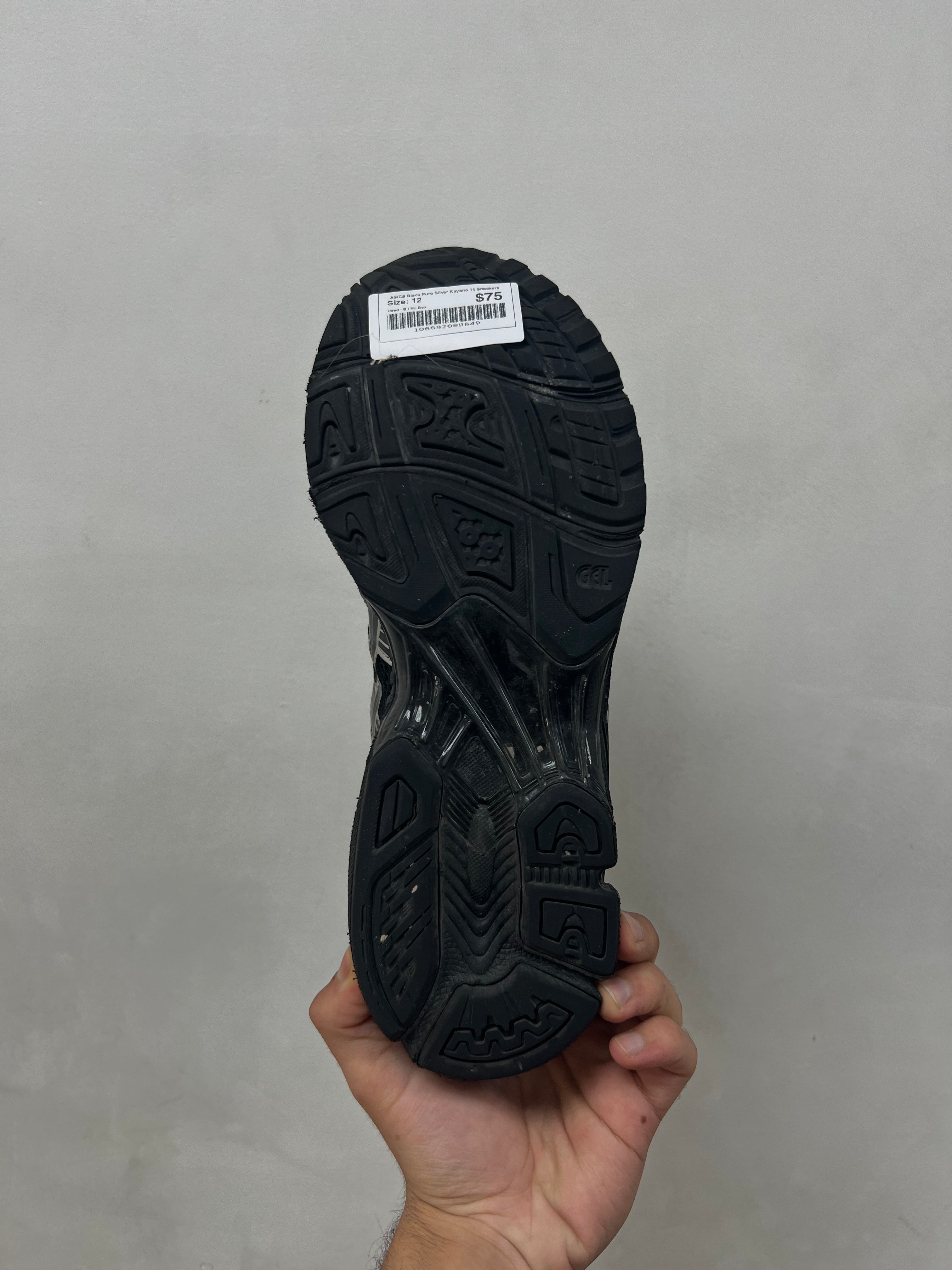 ASICS Black Pure Silver Kayano 14 Sneakers