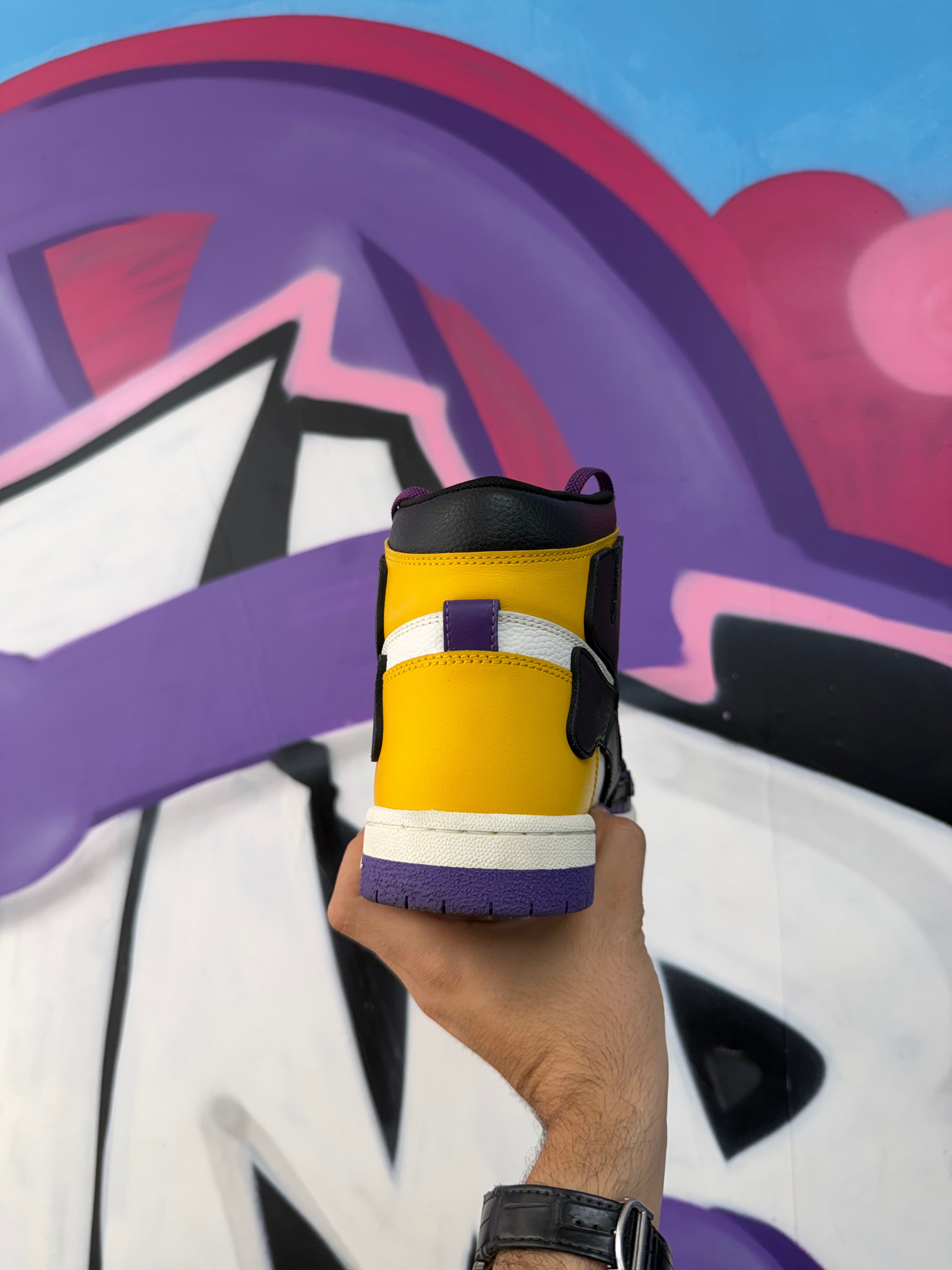 Amiri Purple Yellow Skel-Top Hi Sneakers