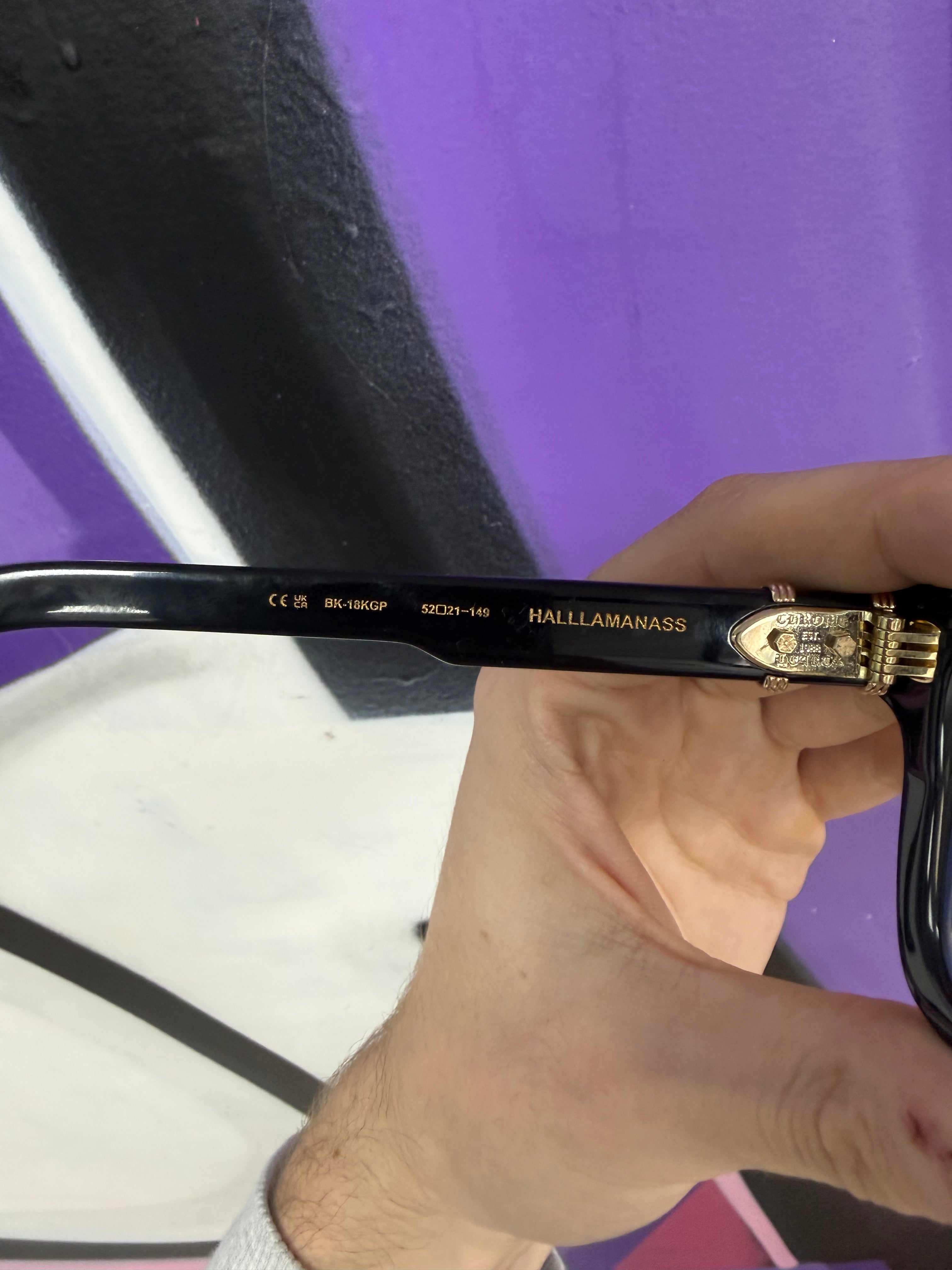 Chrome Hearts Black Halllalamanass Glasses