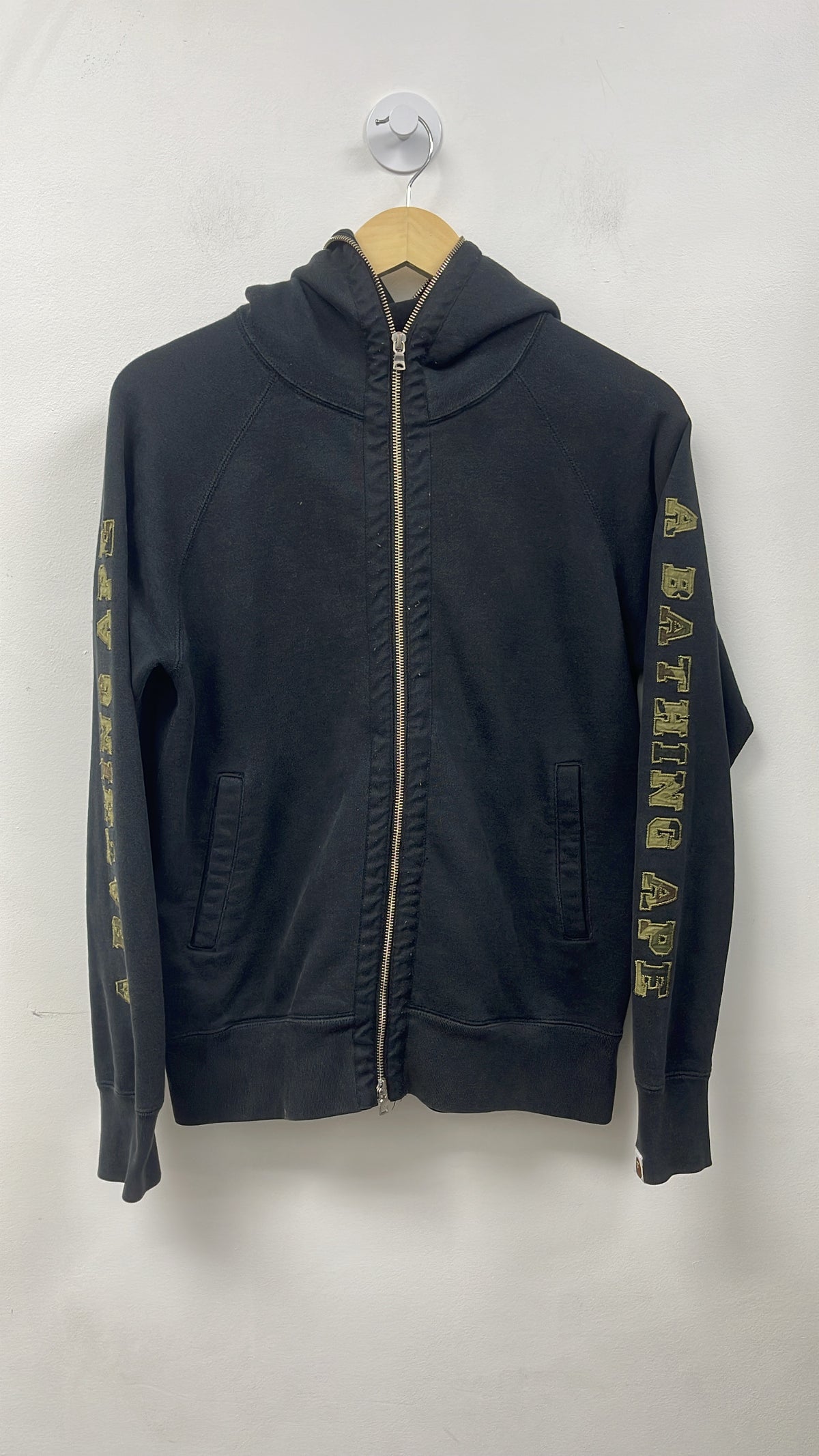 BAPE Black Zip Up No Windage Hold Off Hoodie
