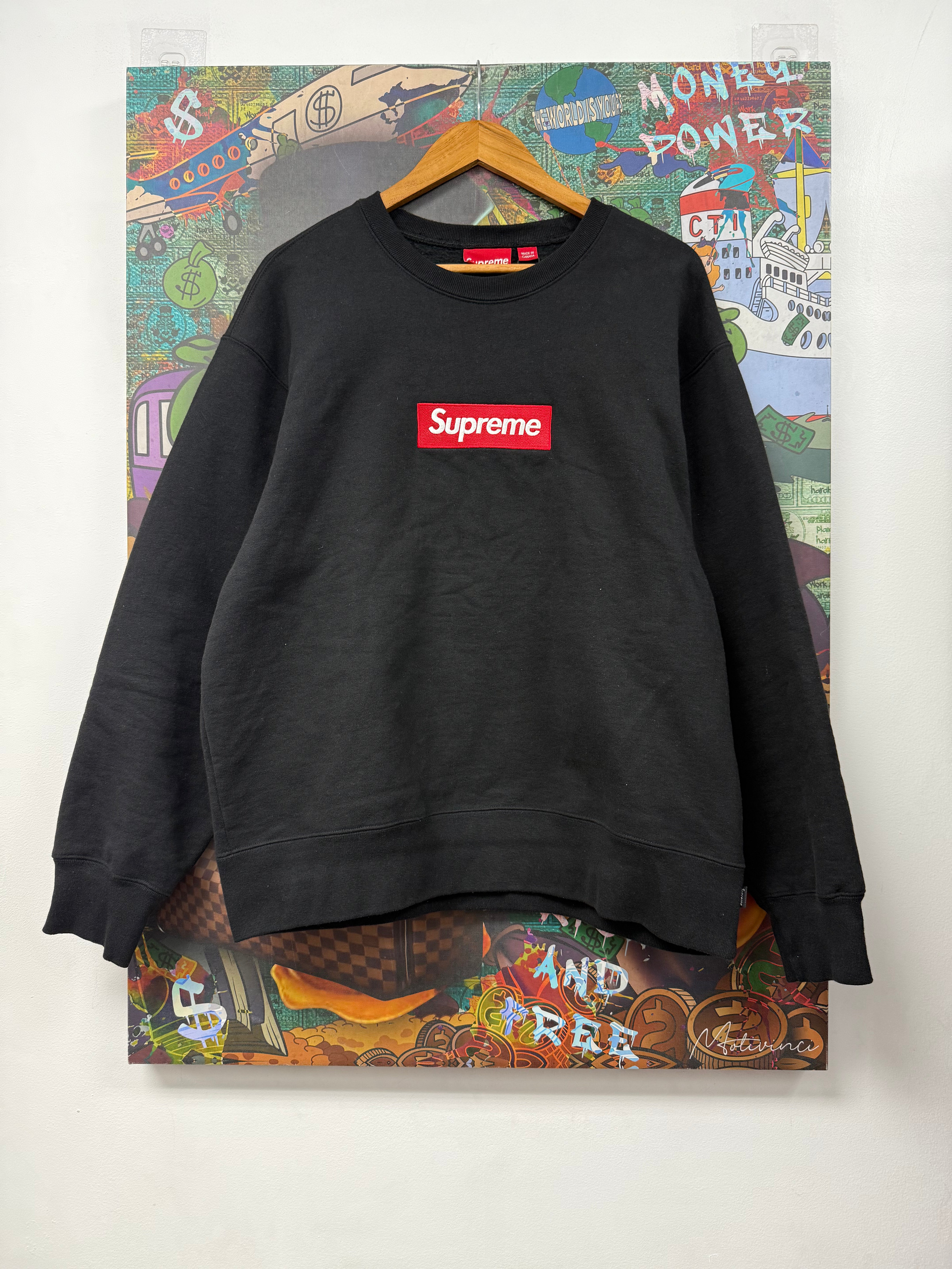 Supreme Black Red Bogo Crewneck