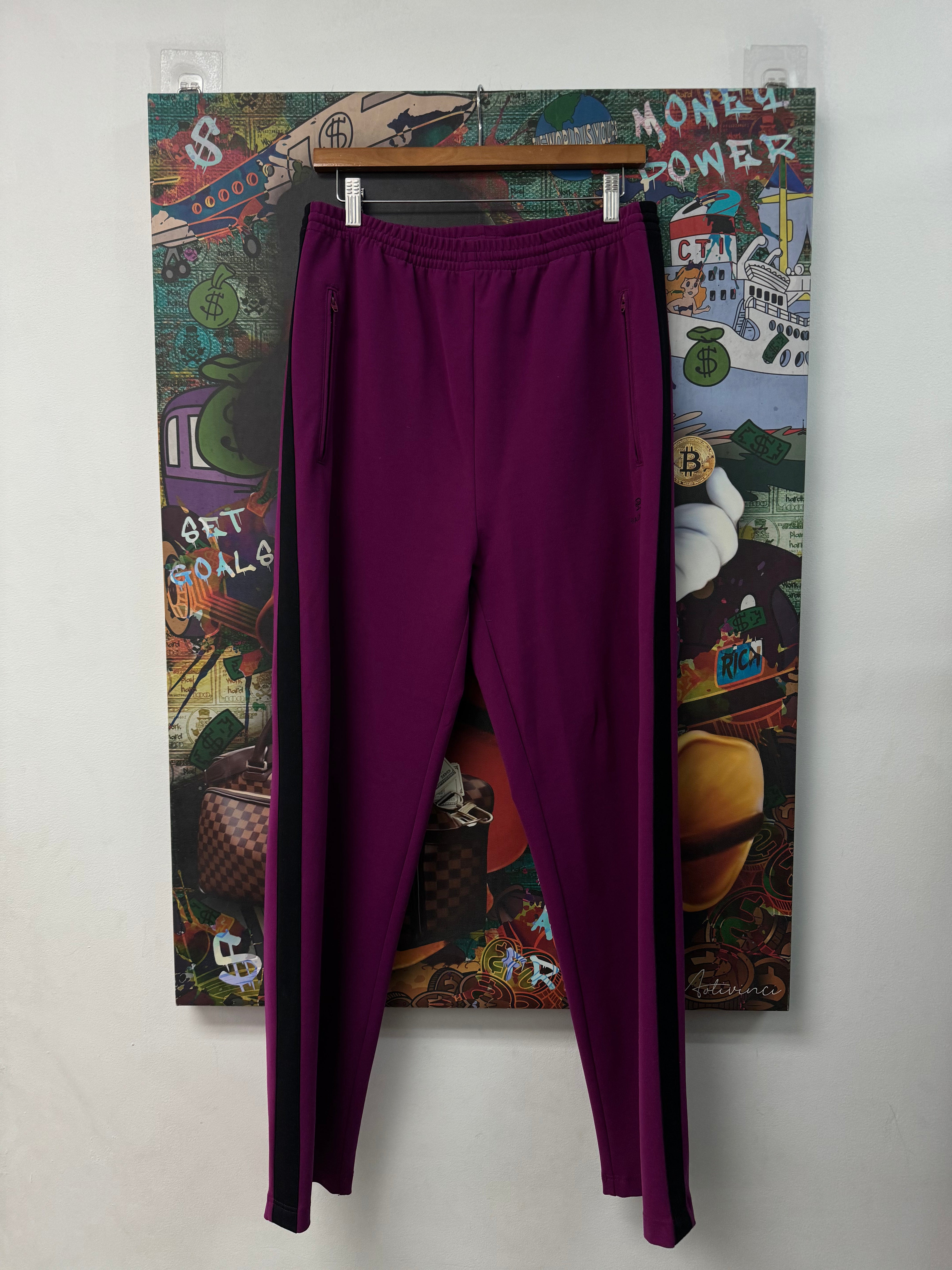 Balenciaga Purple Black BB Logo Track Pants