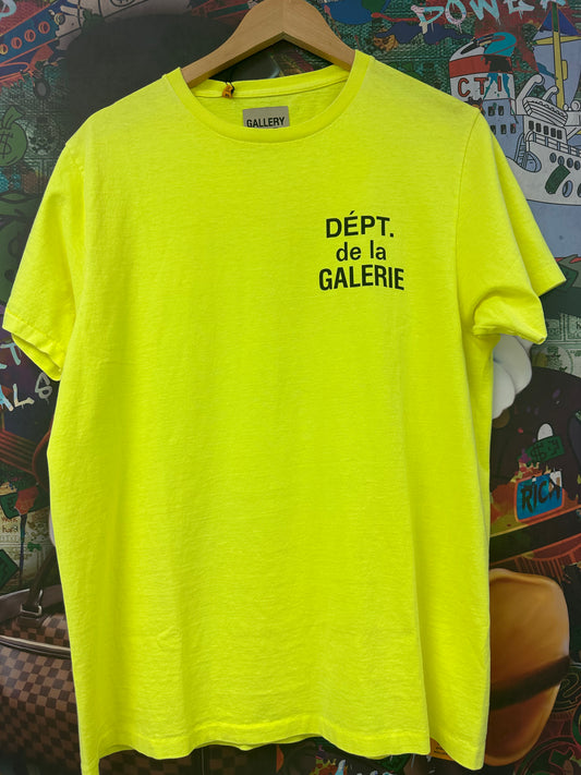 Gallery Dept Souvenir Tee Neon Yellow Medium New