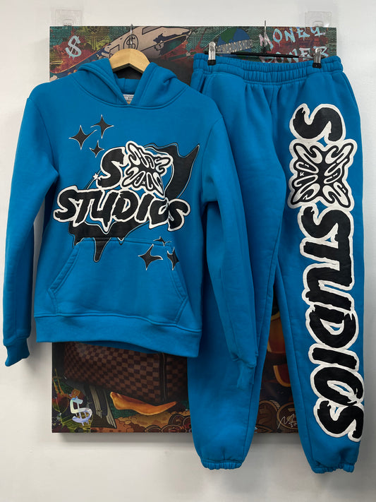 SB Studios Blue Black Sweatsuit