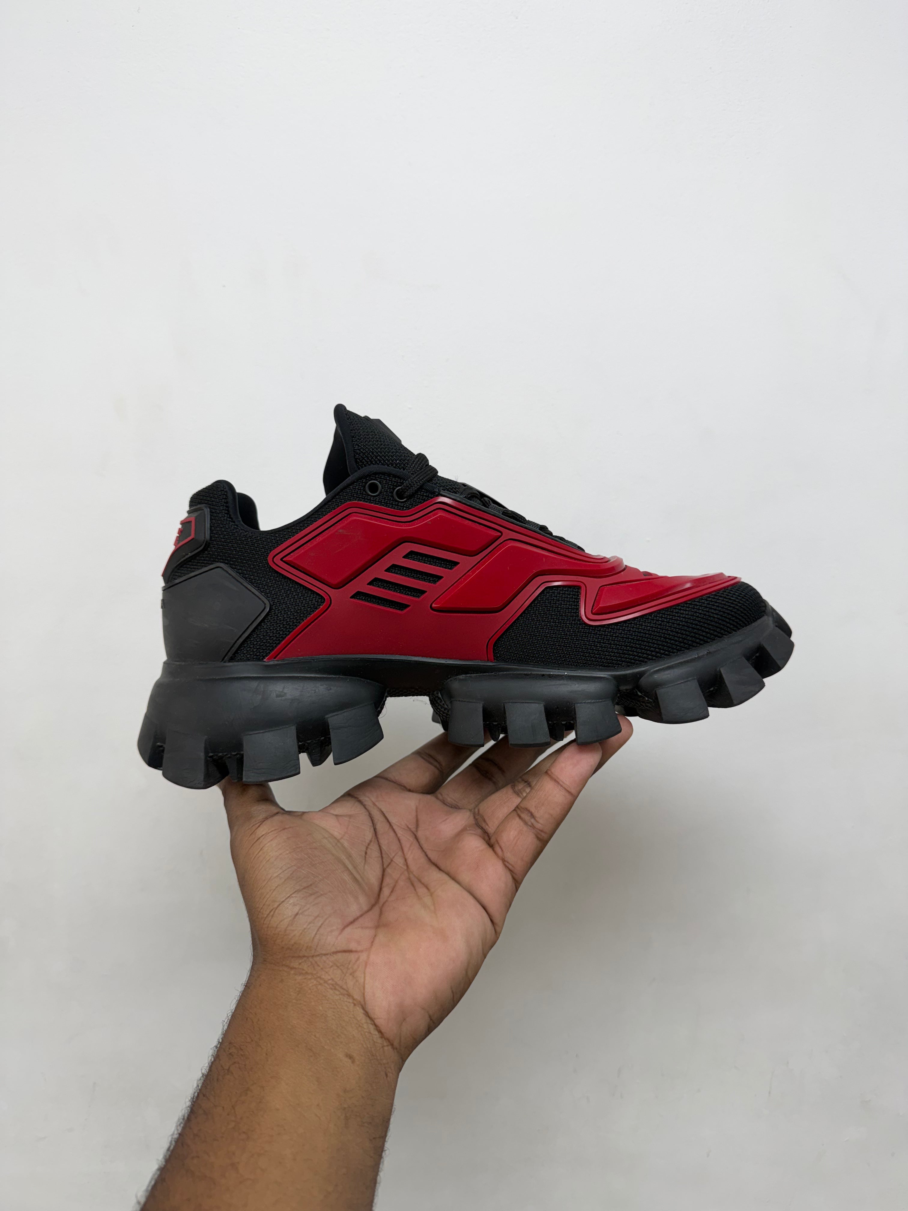 Prada Black Red Cloudbust Sneakers