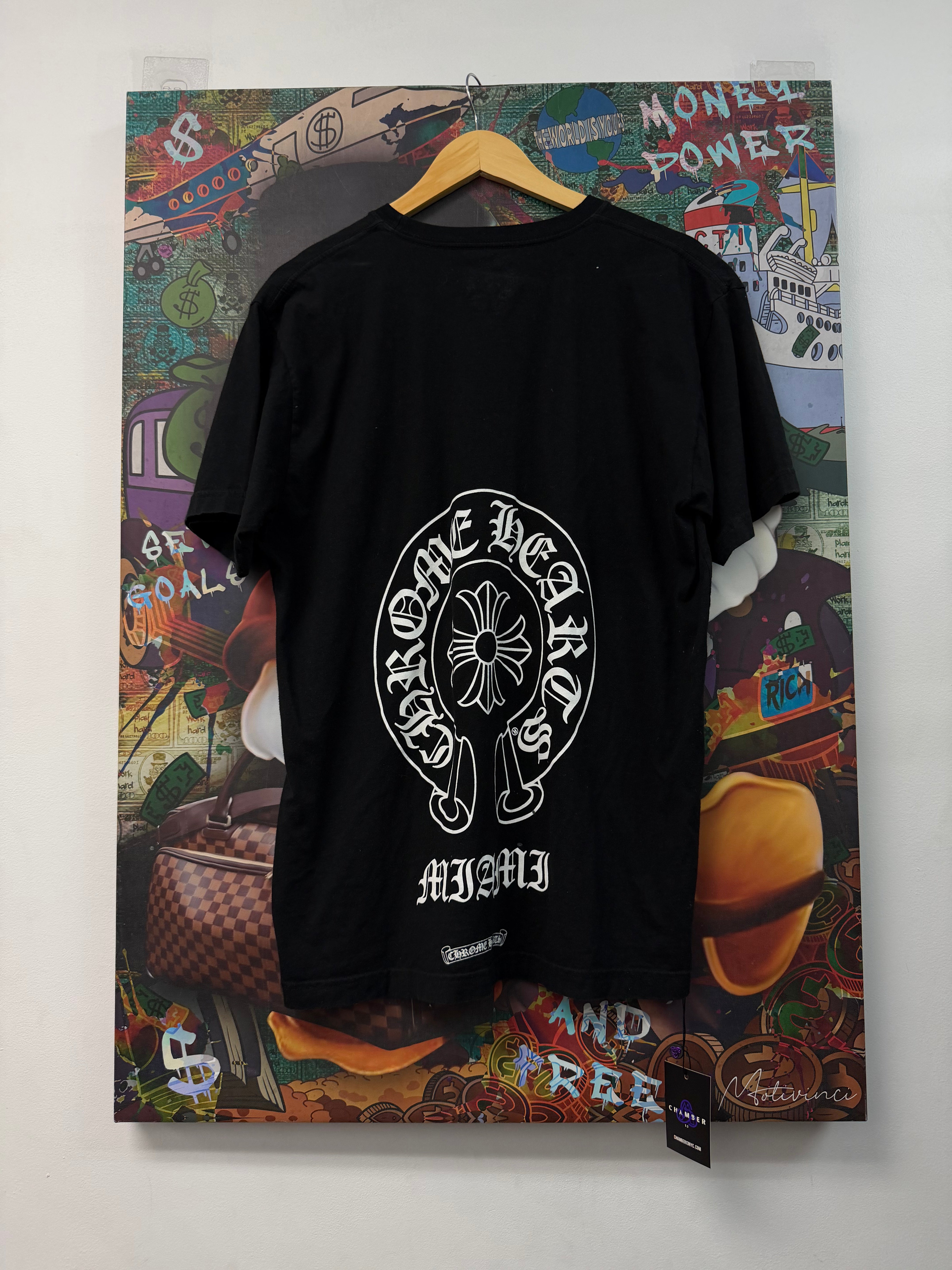 Chrome Hearts Black Horseshoe Miami Tee
