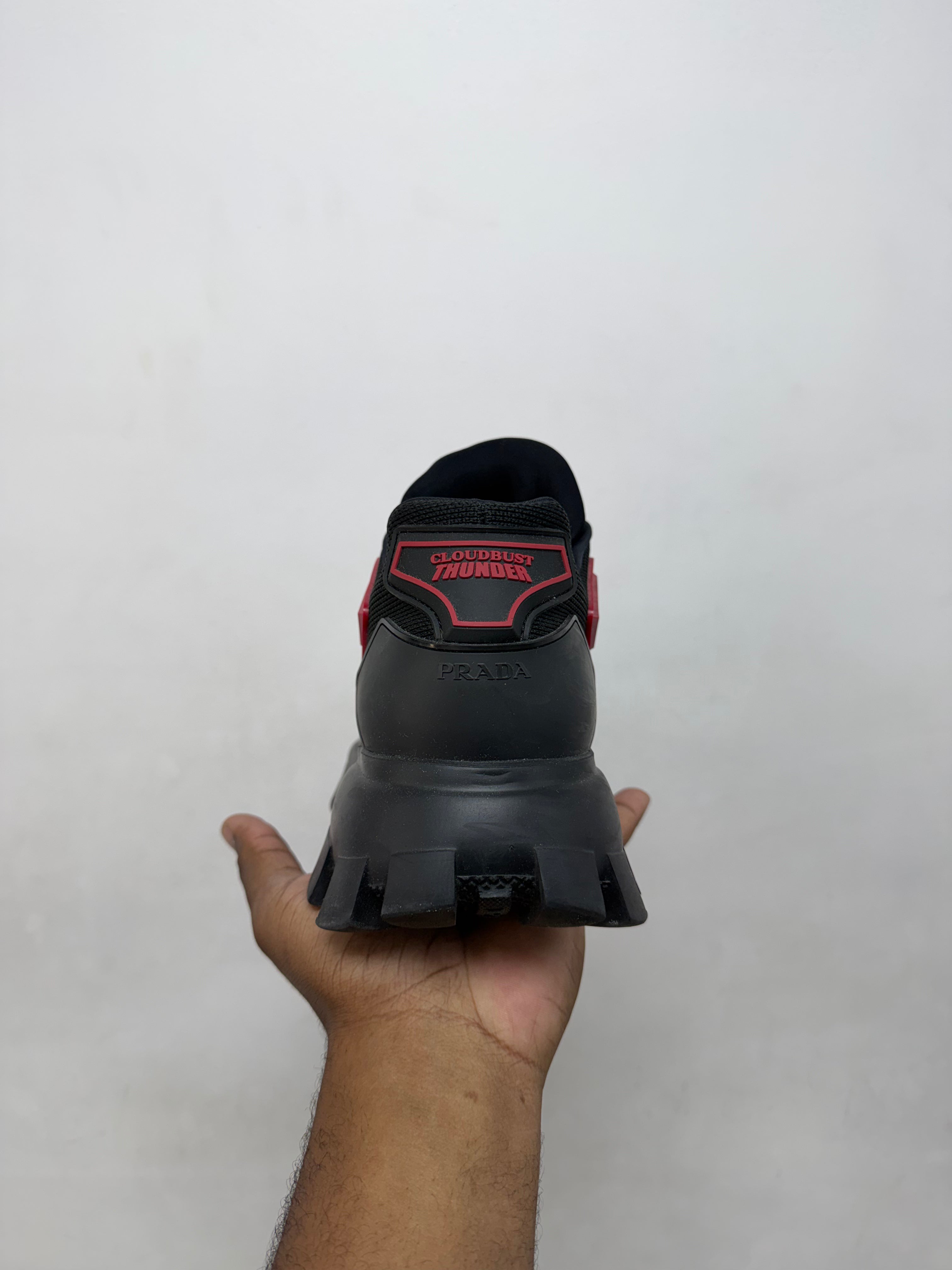 Prada Black Red Cloudbust Sneakers