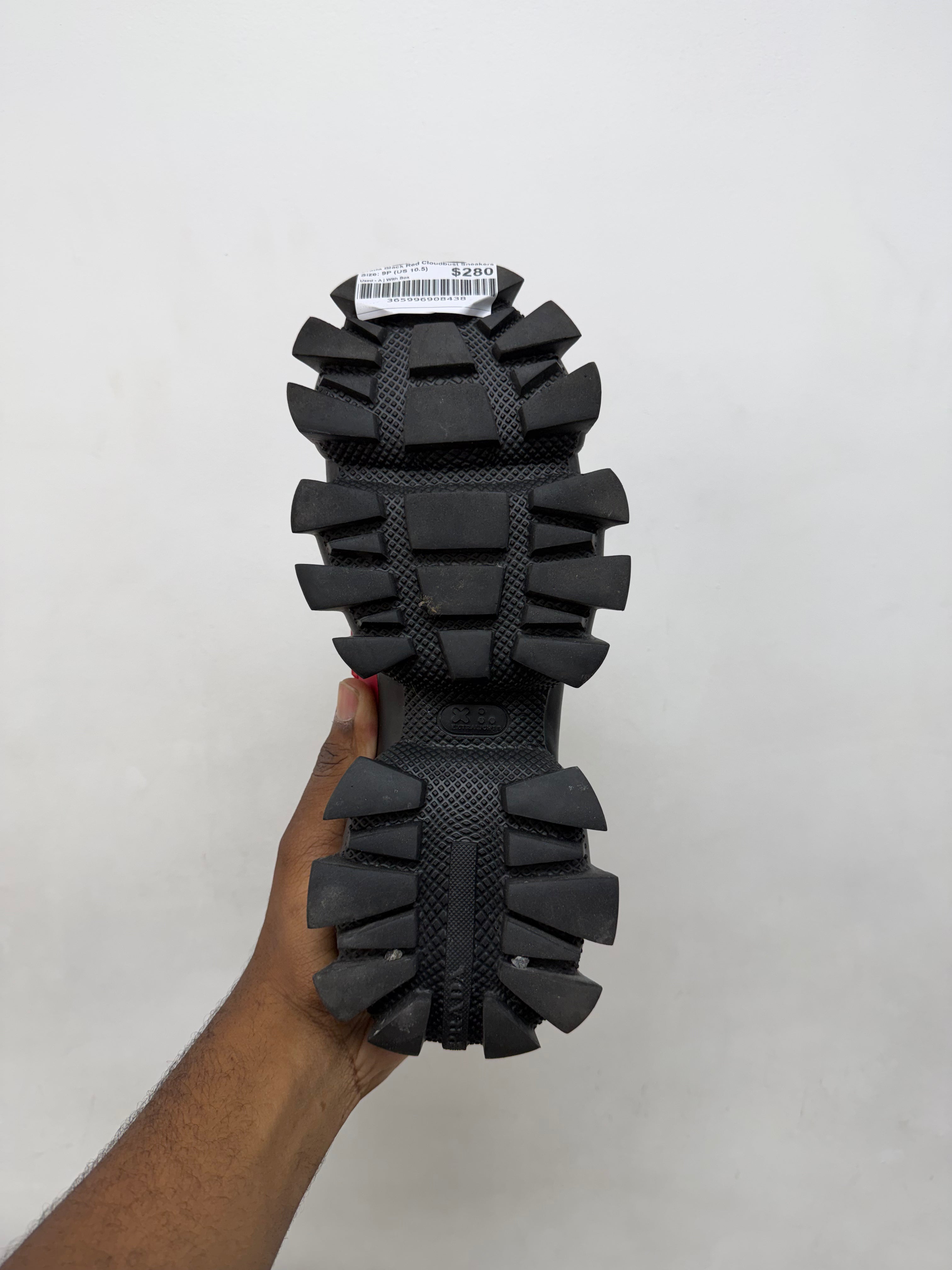 Prada Black Red Cloudbust Sneakers