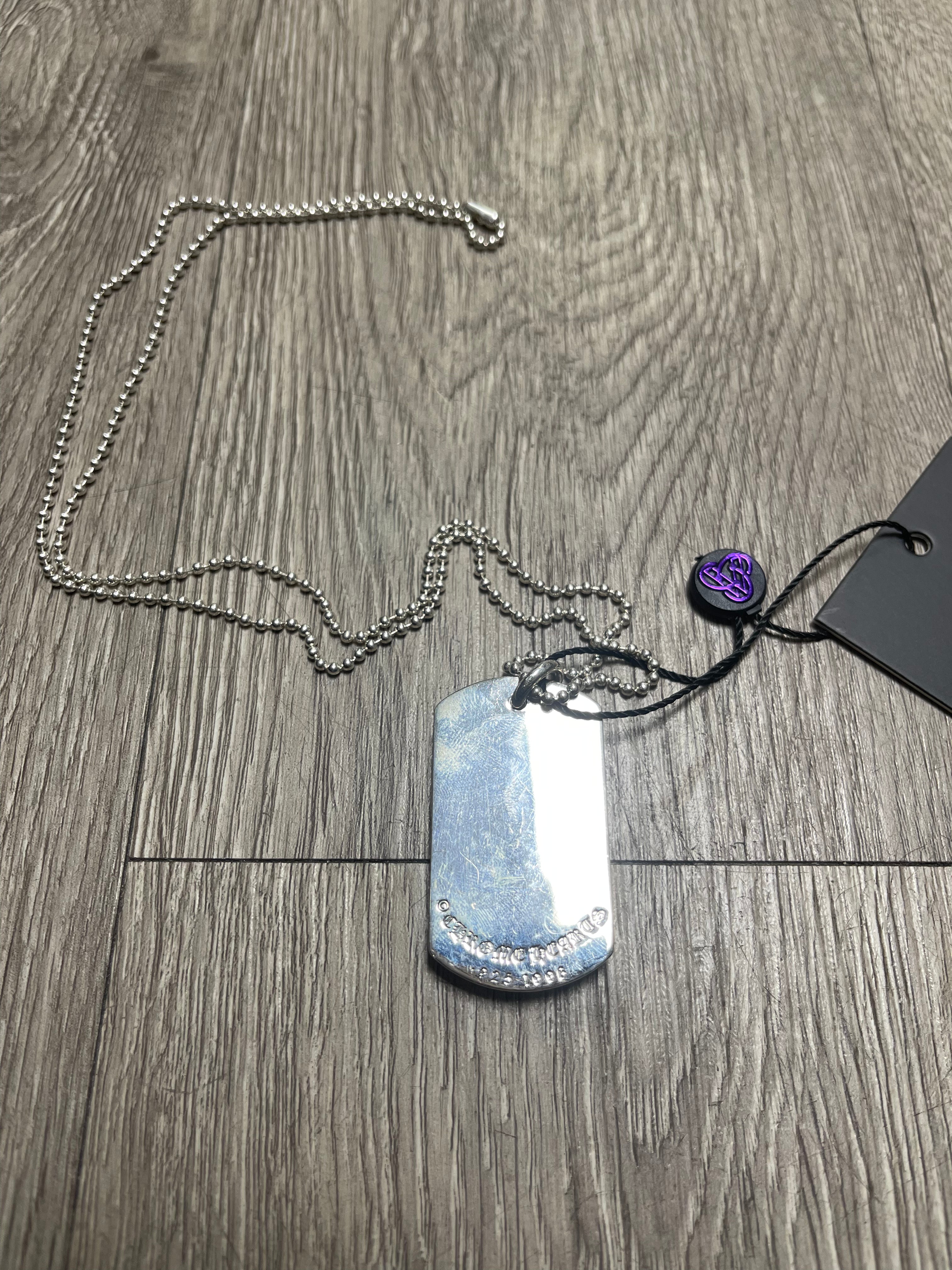Chrome  Hearts Star Of David Dog Tag Pendant Necklace