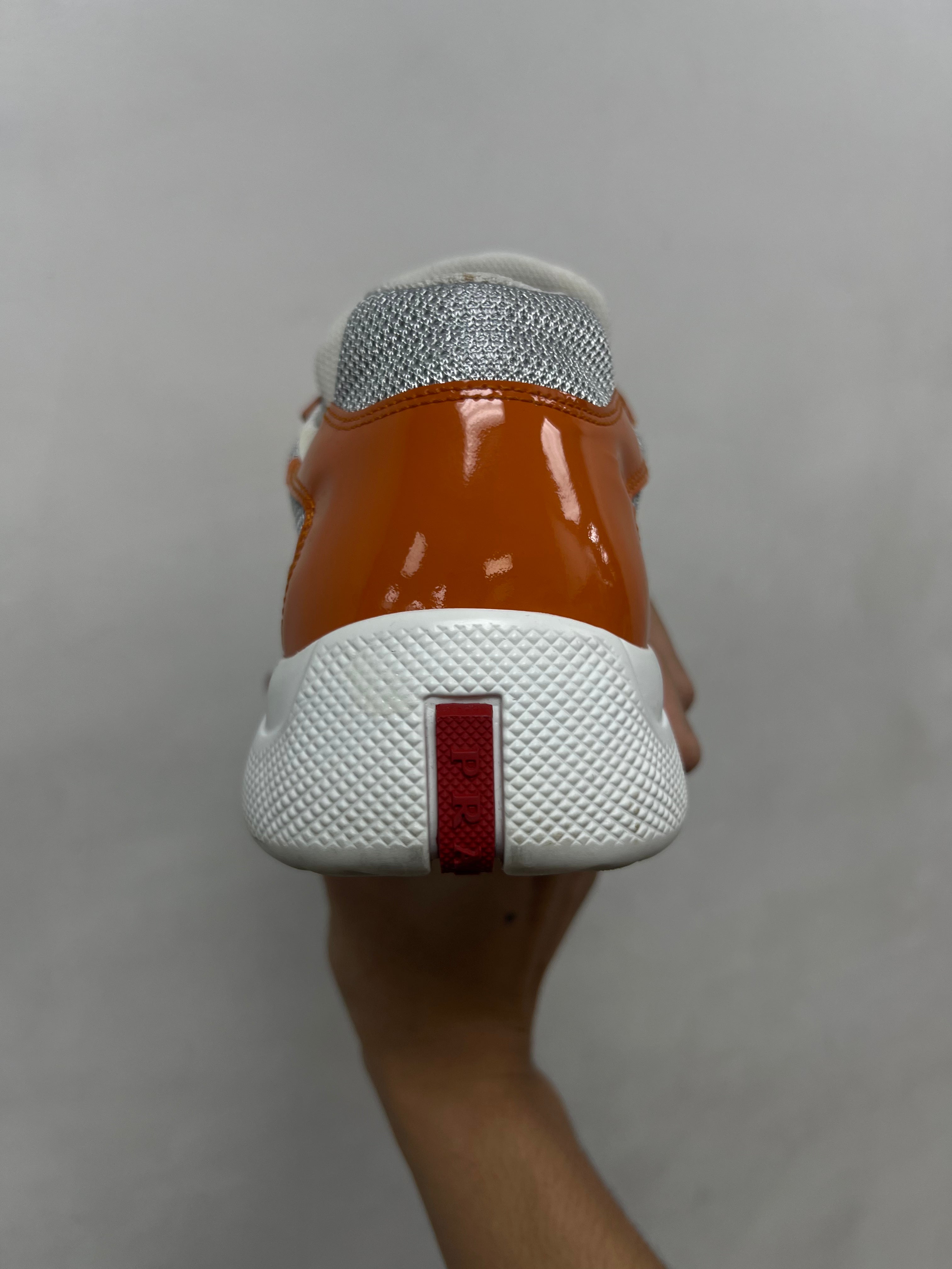 Prada Orange Cups (No Insoles) Sneakers