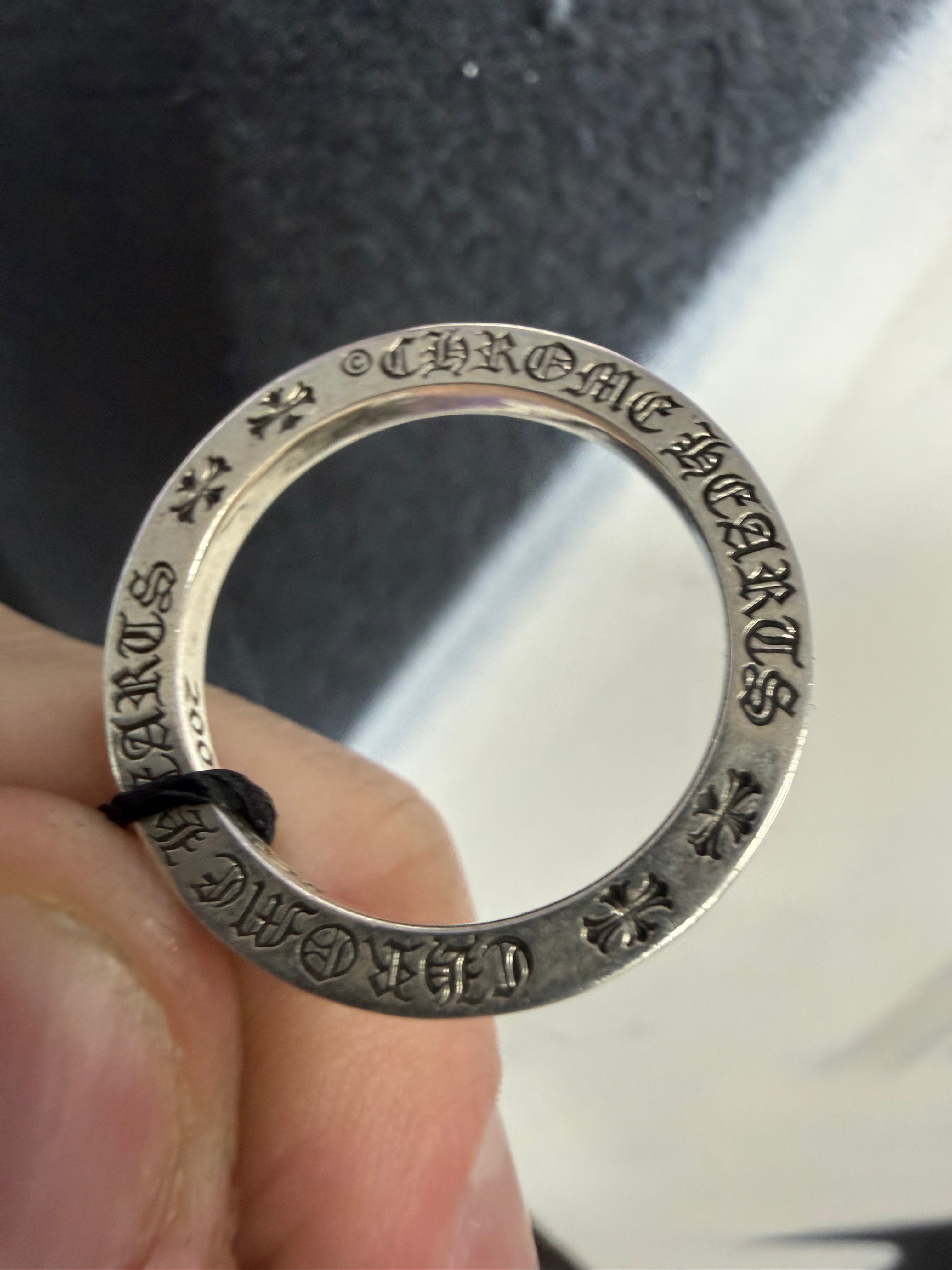 Chrome Hearts .925 Silver CH Malibu F*ck You 3MM Ring