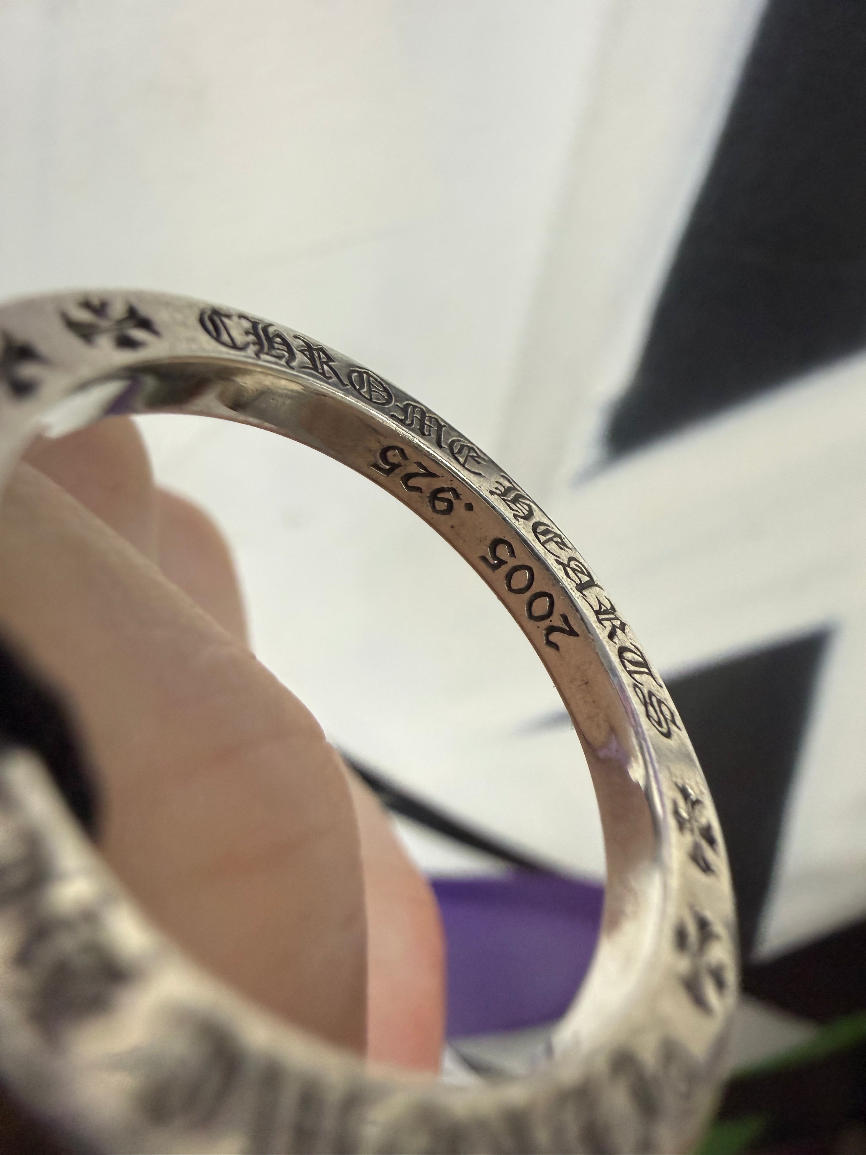 Chrome Hearts .925 Silver CH Malibu F*ck You 3MM Ring