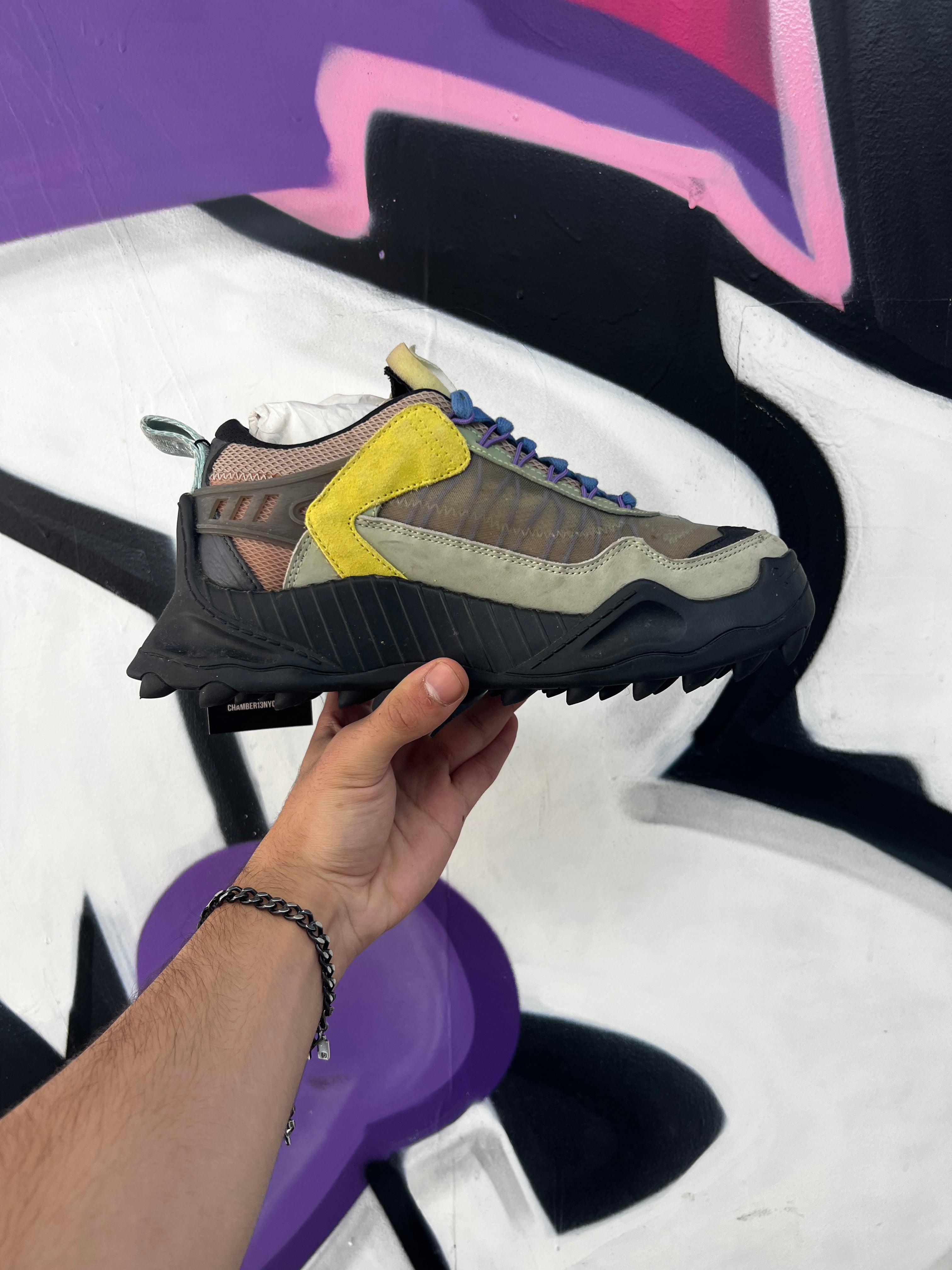 Off White Black Multi Odsy Sneakers