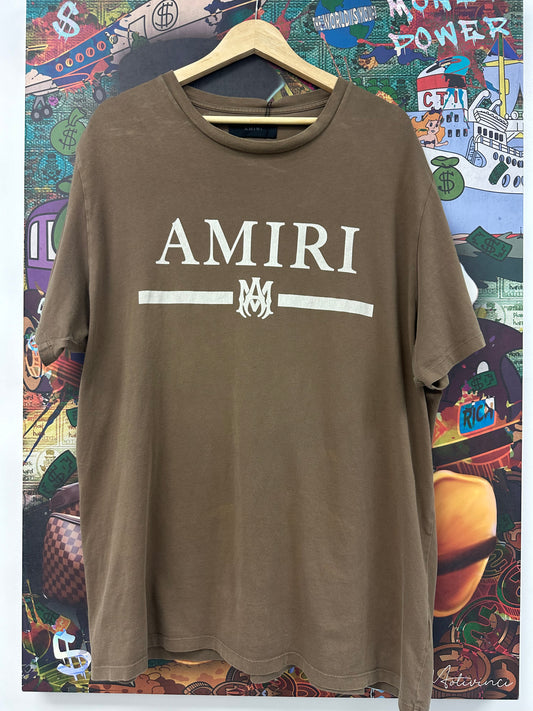 Amiri Tee Brown Bar MA Logo XXL Used