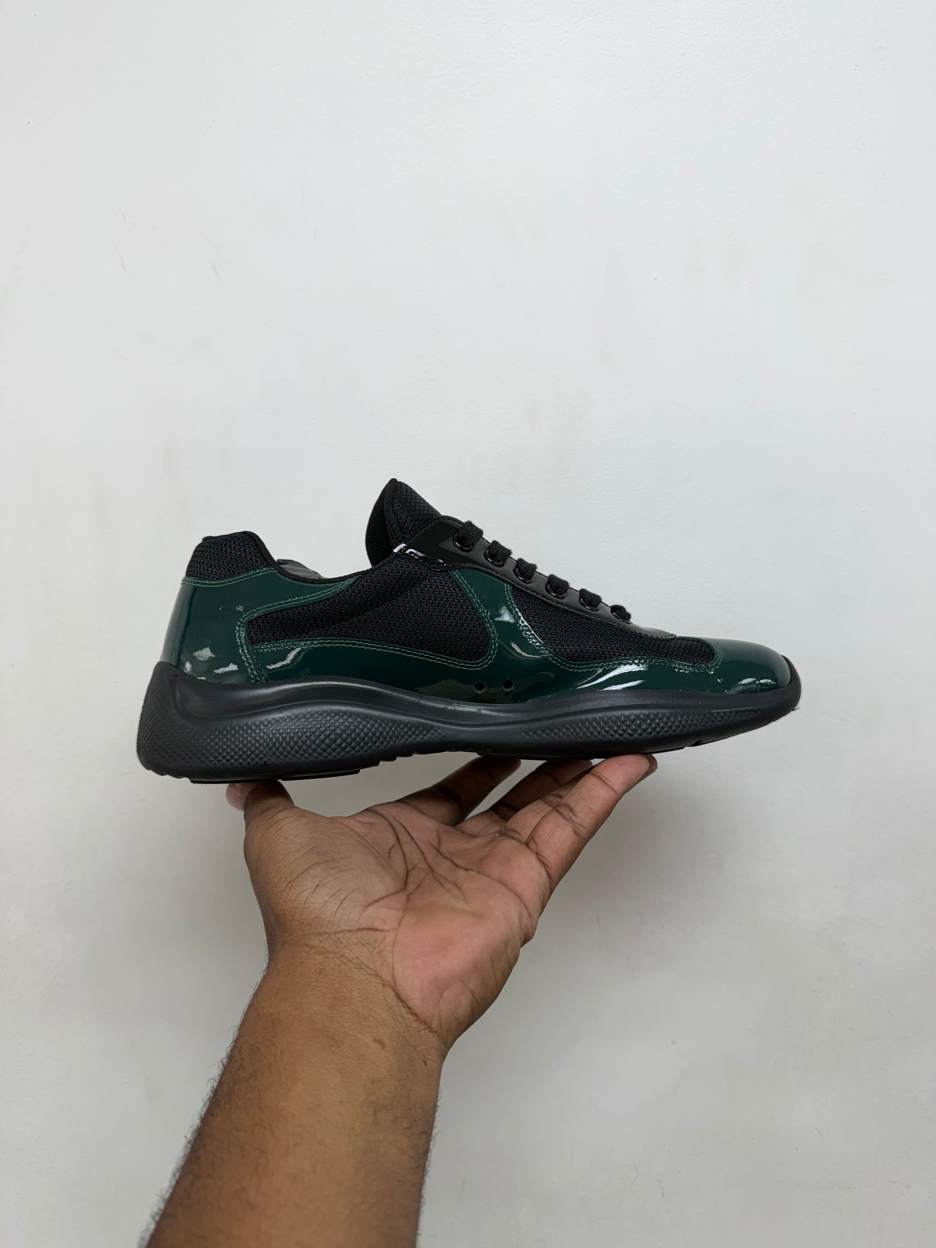 Prada Black Green Cups Sneakers