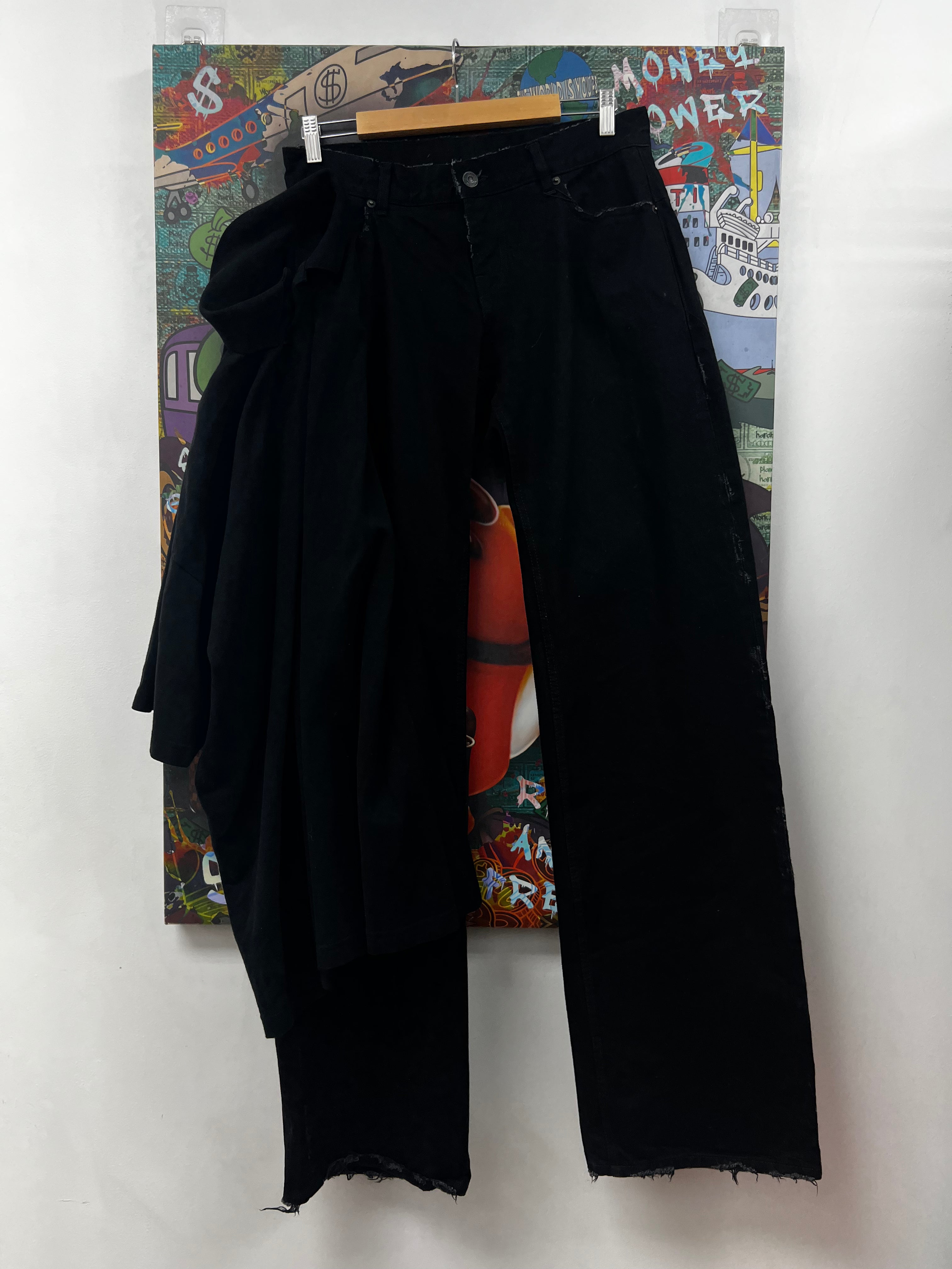 Balenciaga Attatched Polo Layered Low Waisted Jeans