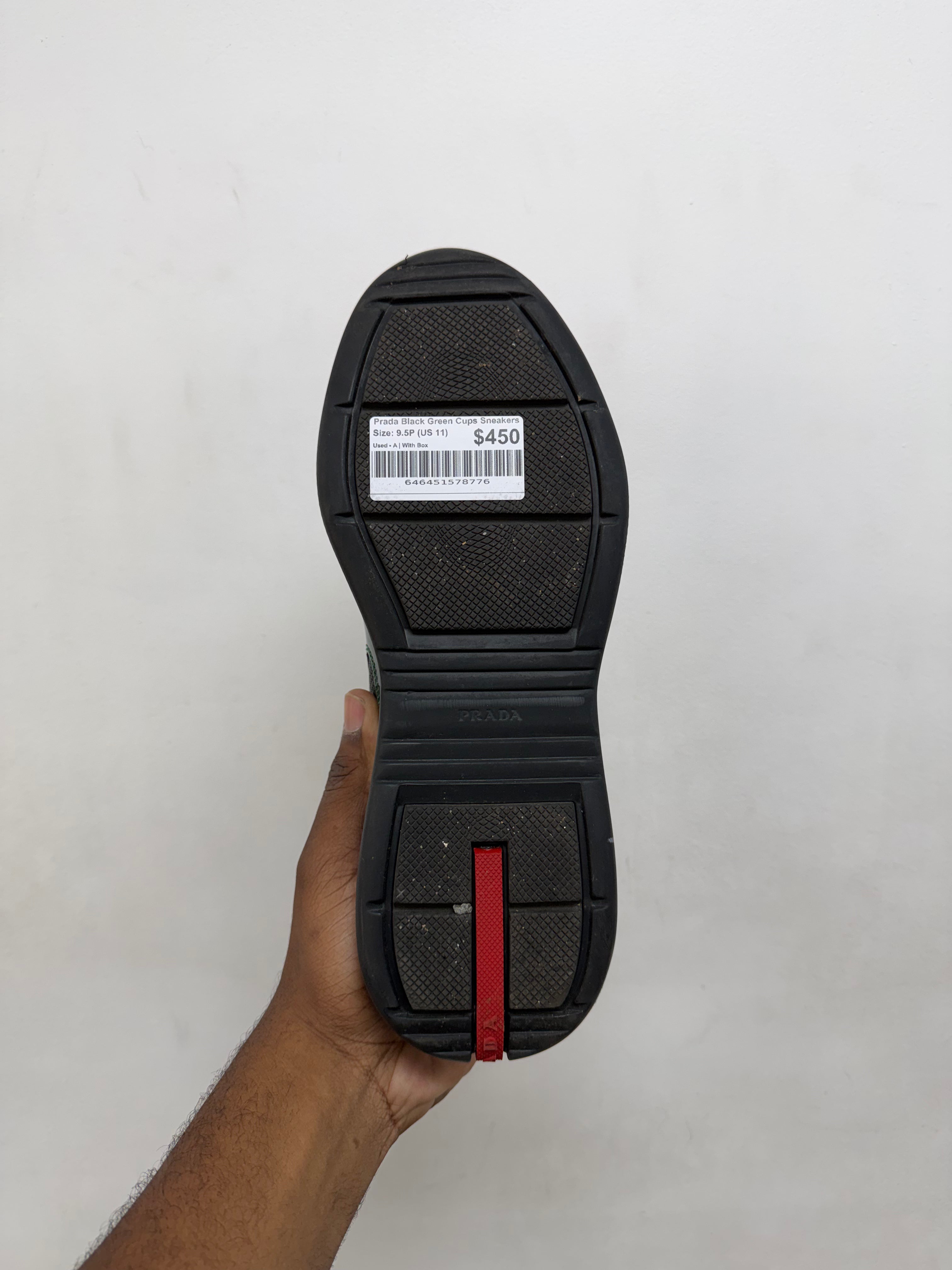 Prada Black Green Cups Sneakers