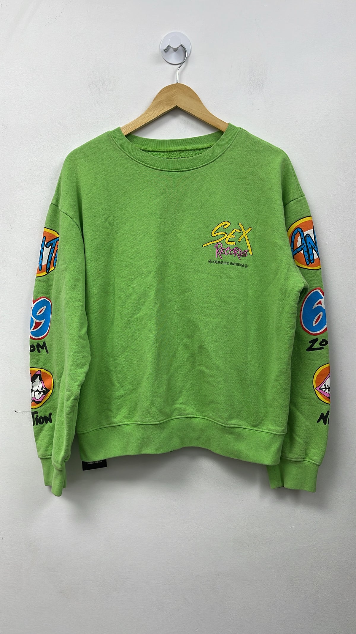 Chrome Hearts Matty Boy Green Sex Records Crewneck
