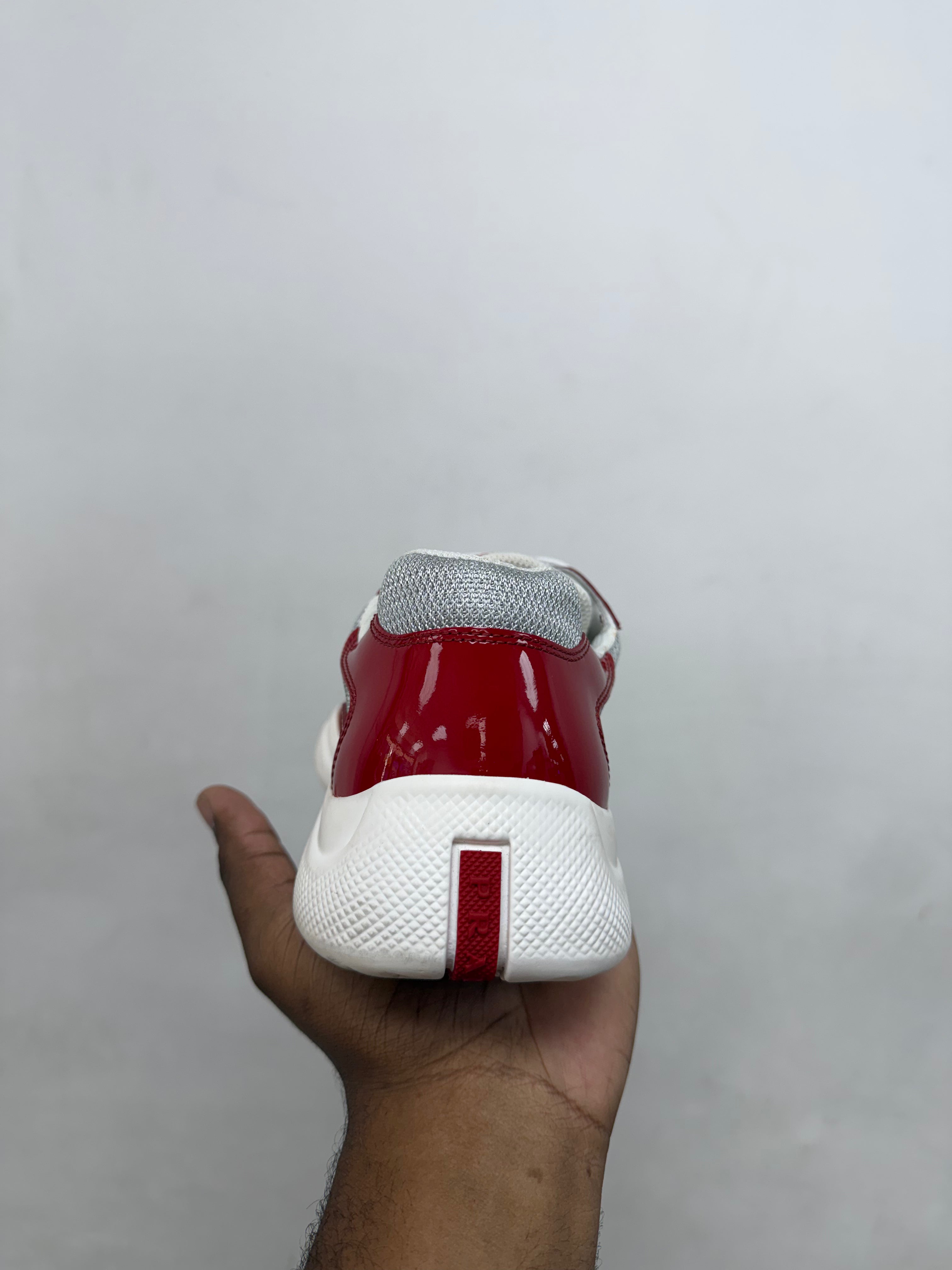 Prada Red White Cups Sneakers